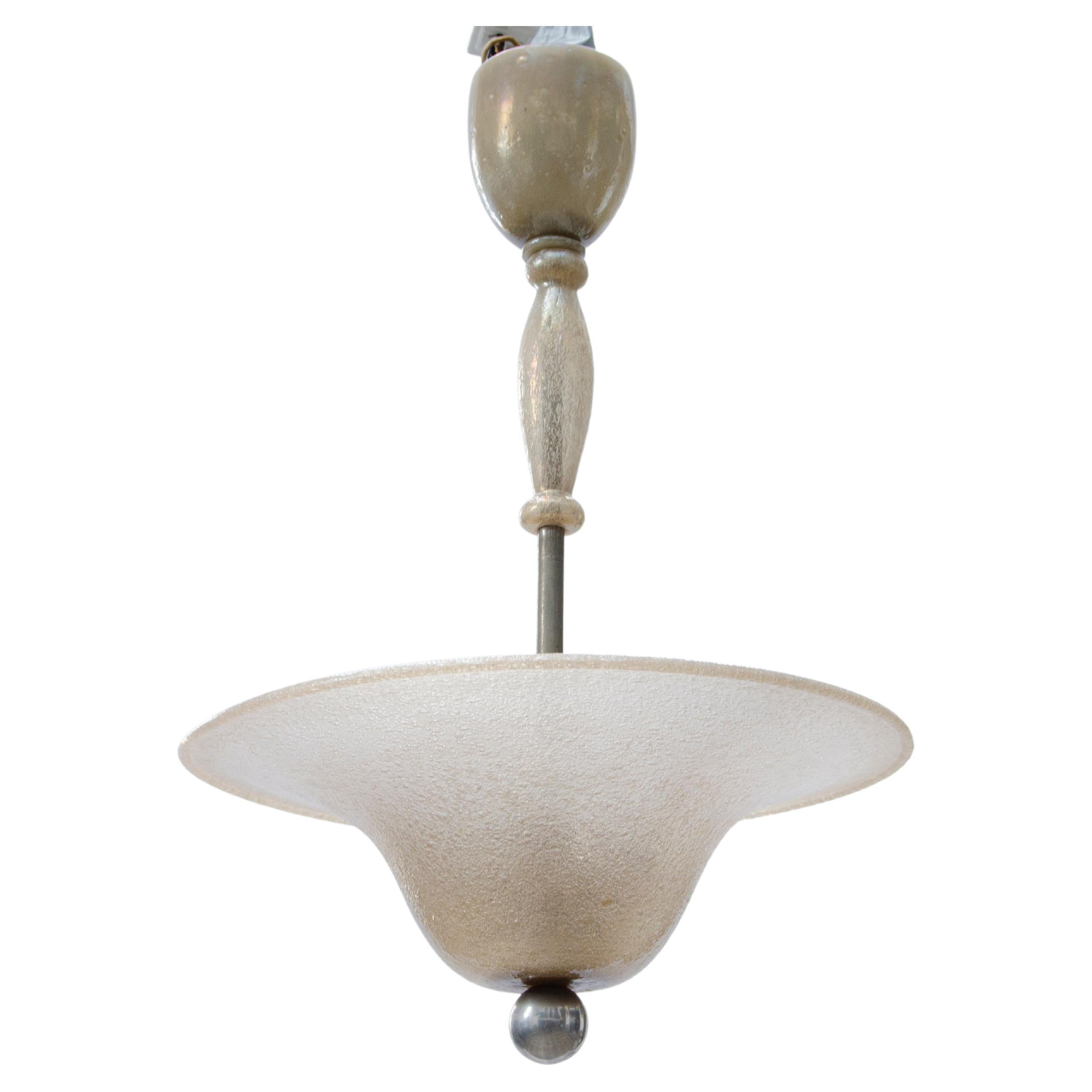Pendente in vetro di Murano disegnato da Ercole Barovier