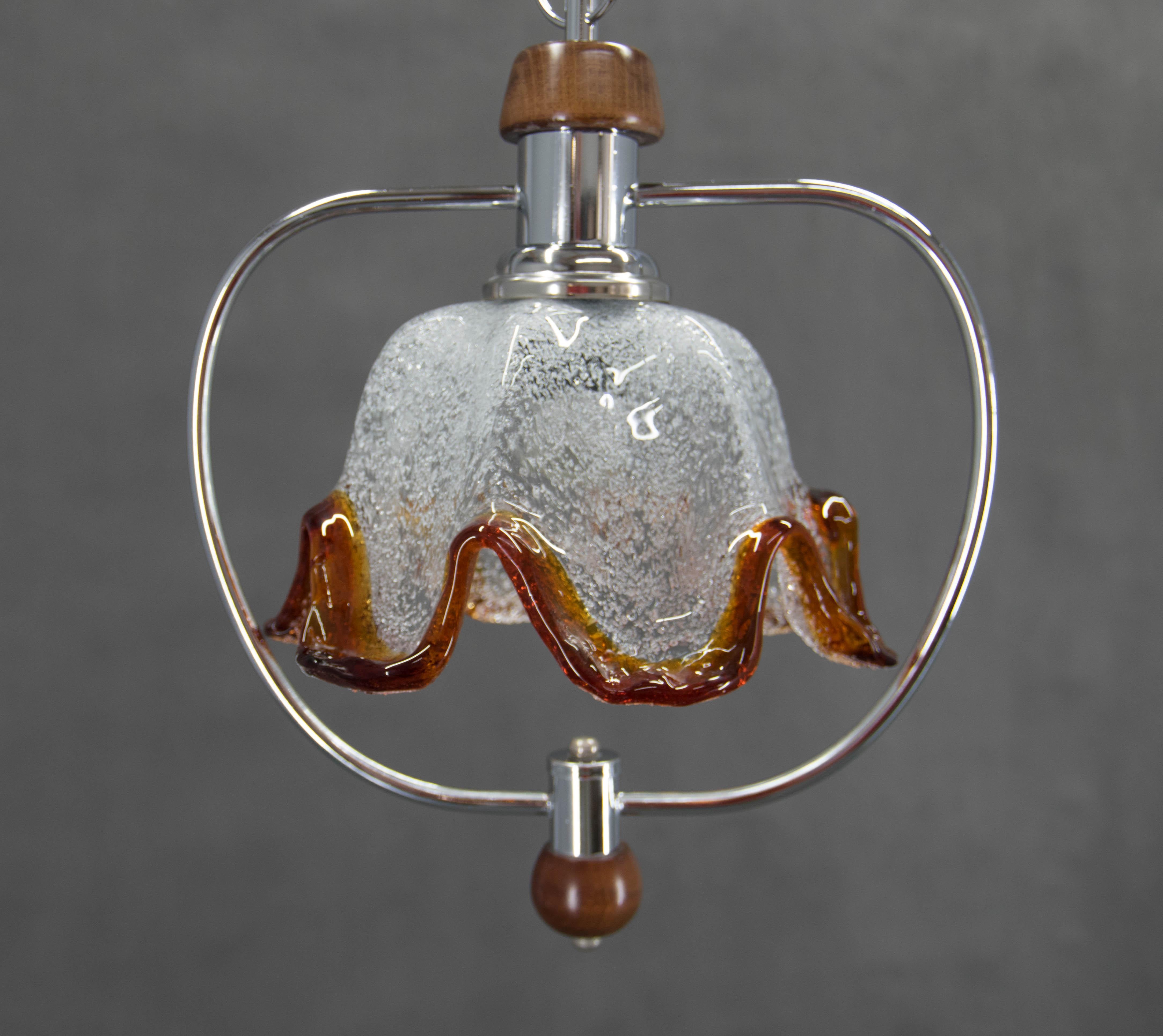 Moderne Lampe à suspension de Murano, Italie, années 1980 en vente