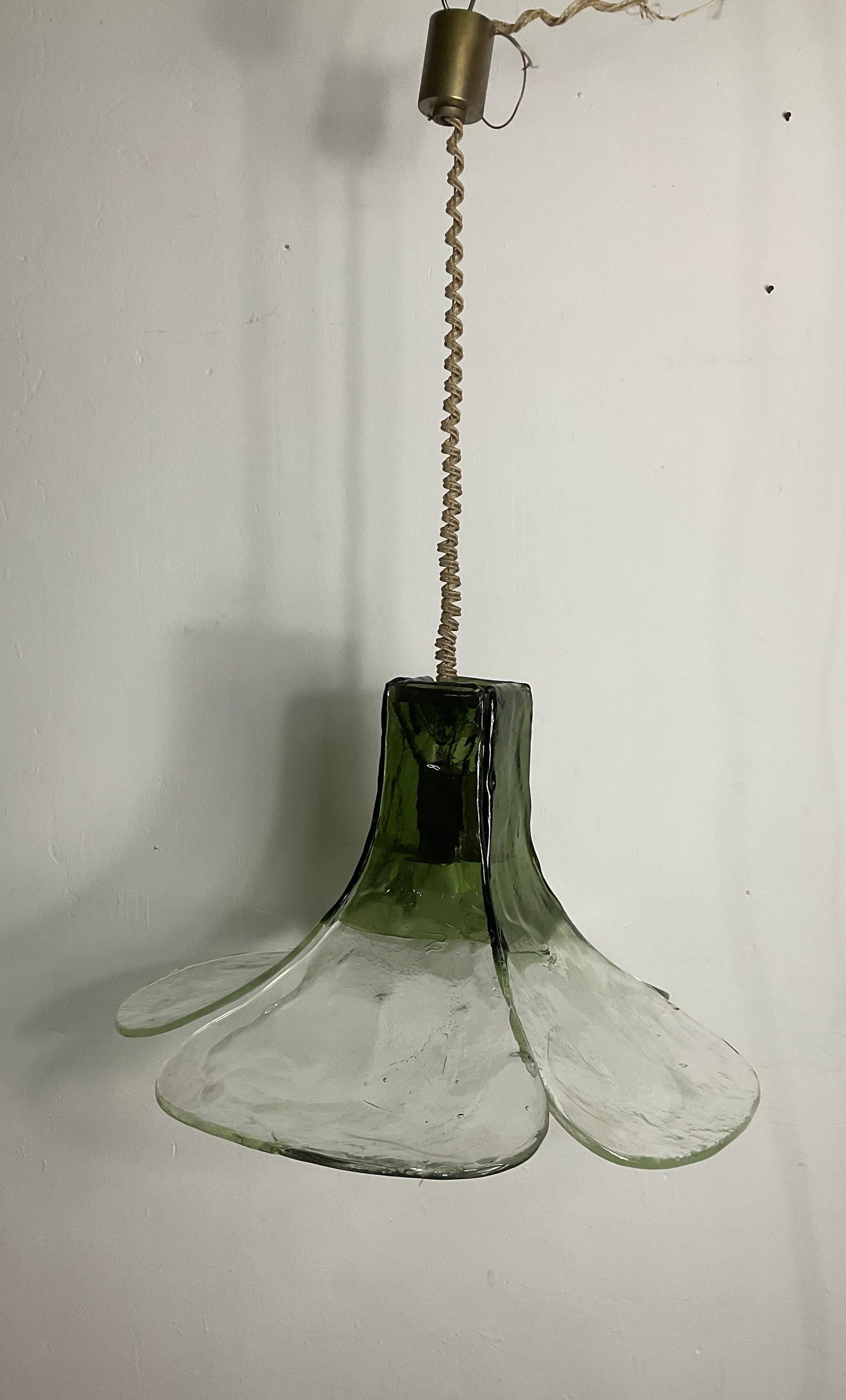 Murano glass pendant lamp by Carlo Nason, 60s For Sale 6