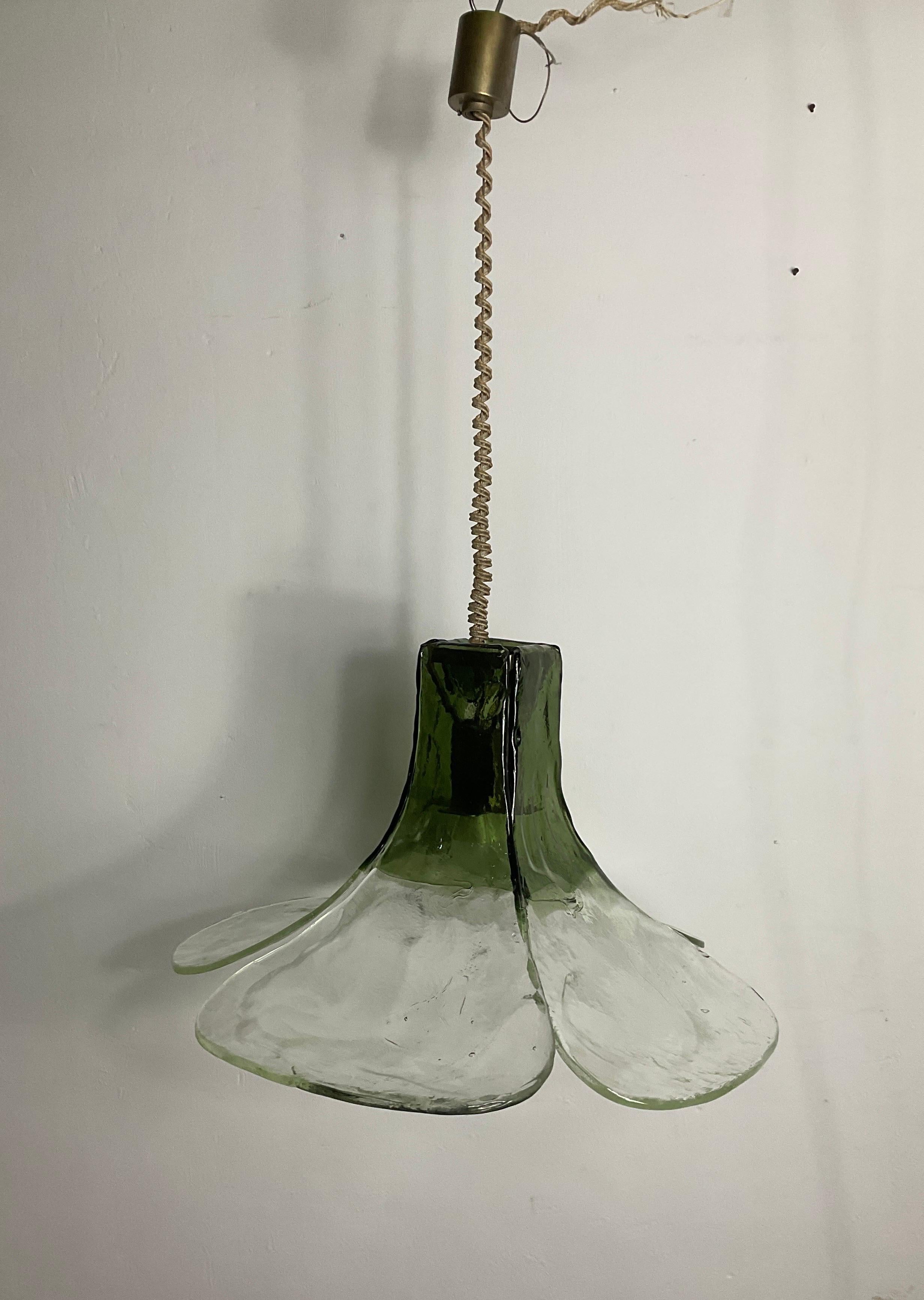 Murano glass pendant lamp by Carlo Nason, 60s For Sale 7