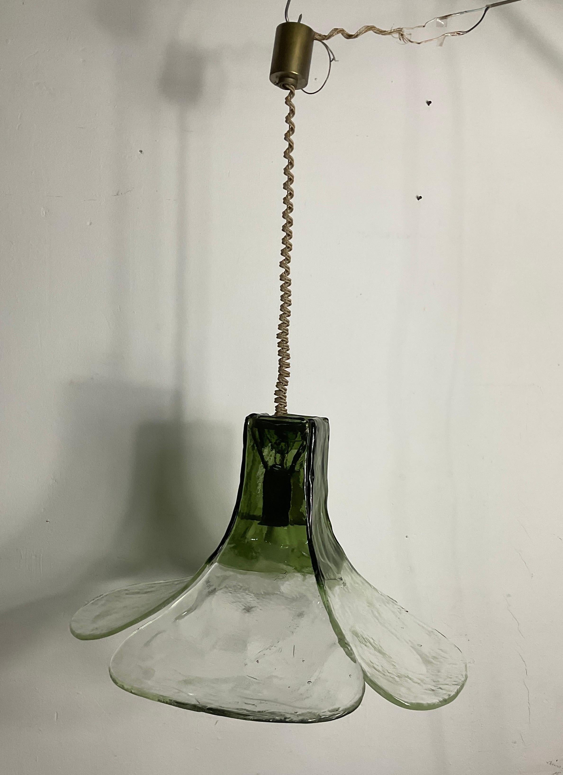 Murano glass pendant lamp by Carlo Nason, 60s For Sale 8