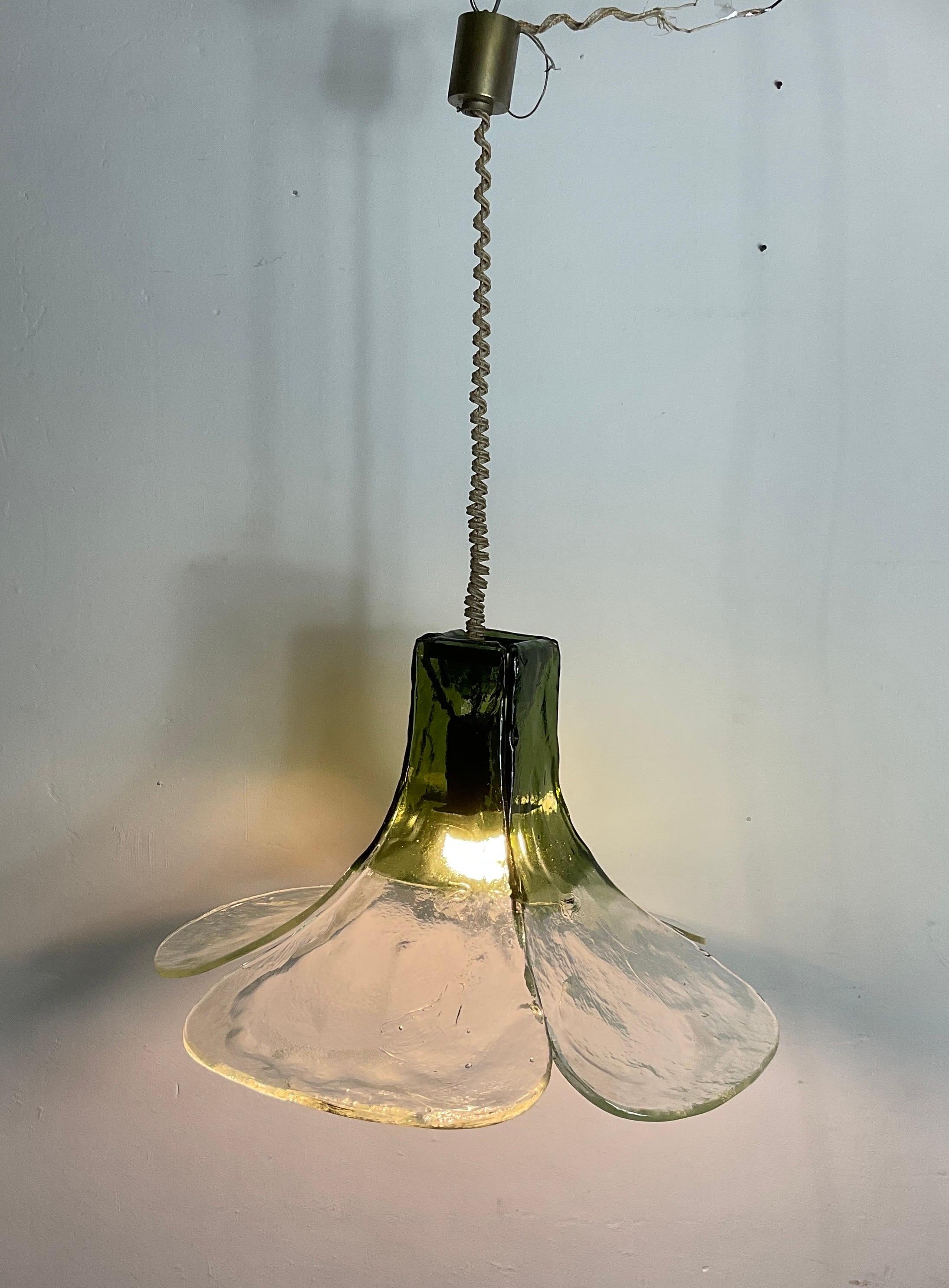 Murano glass pendant lamp by Carlo Nason, 60s For Sale 13