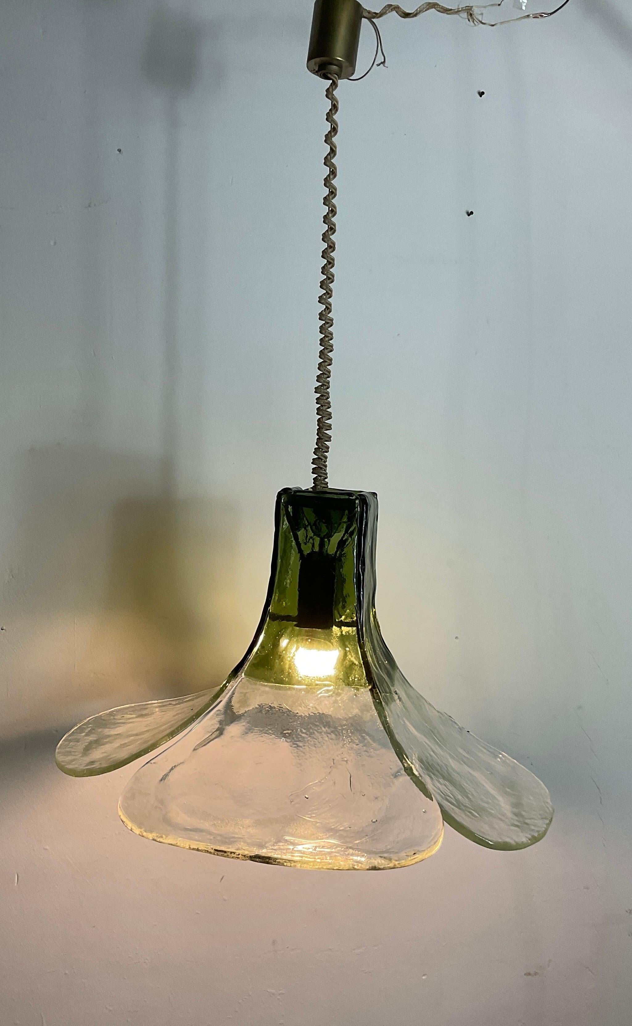 Lampada a sospensione in vetro di Murano di Carlo Nason, anni '60 In condizioni buone in vendita a Catania, IT