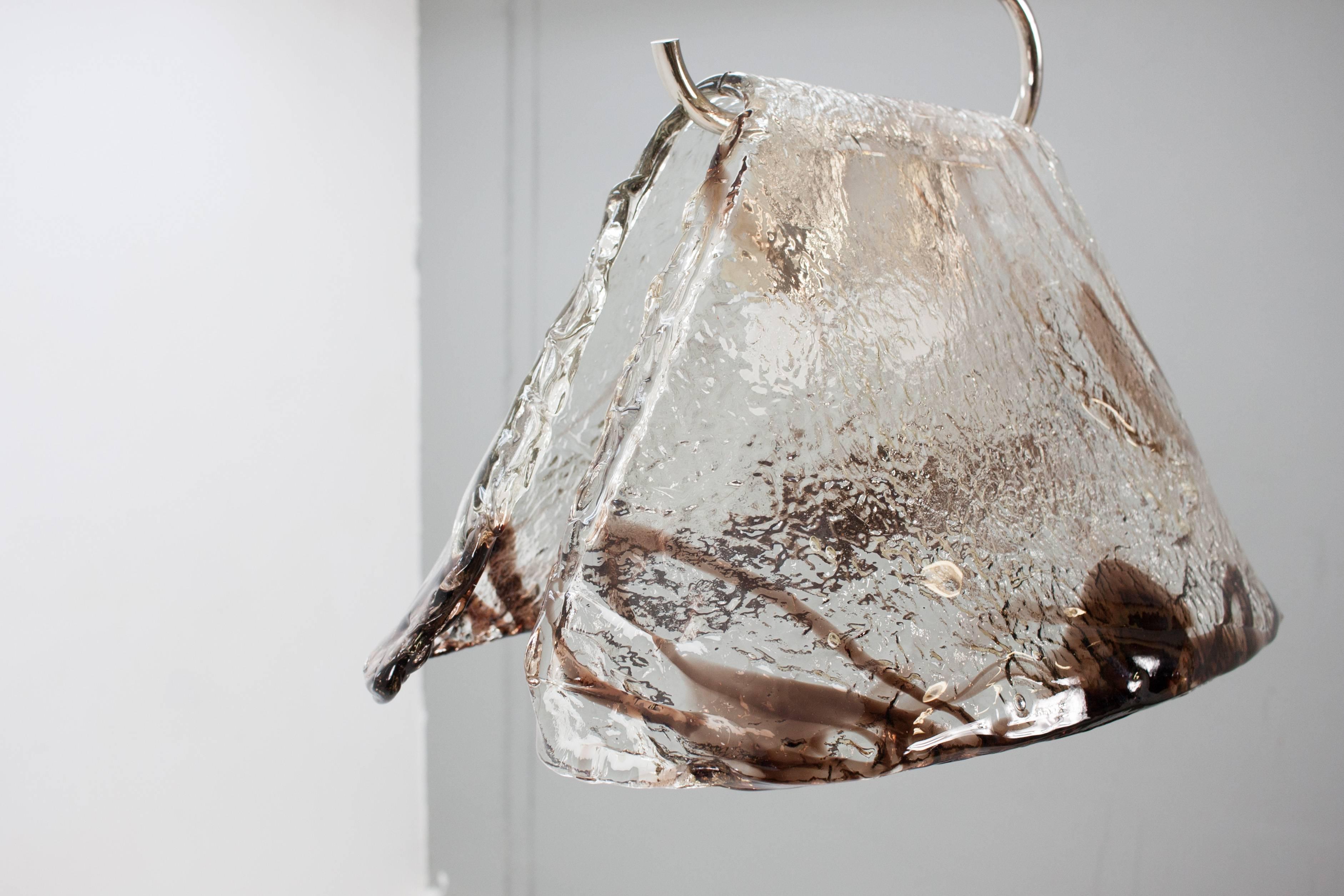 Murano Glass Pendant Lamp by Carlo Nason for Mazzega, 1970s 7
