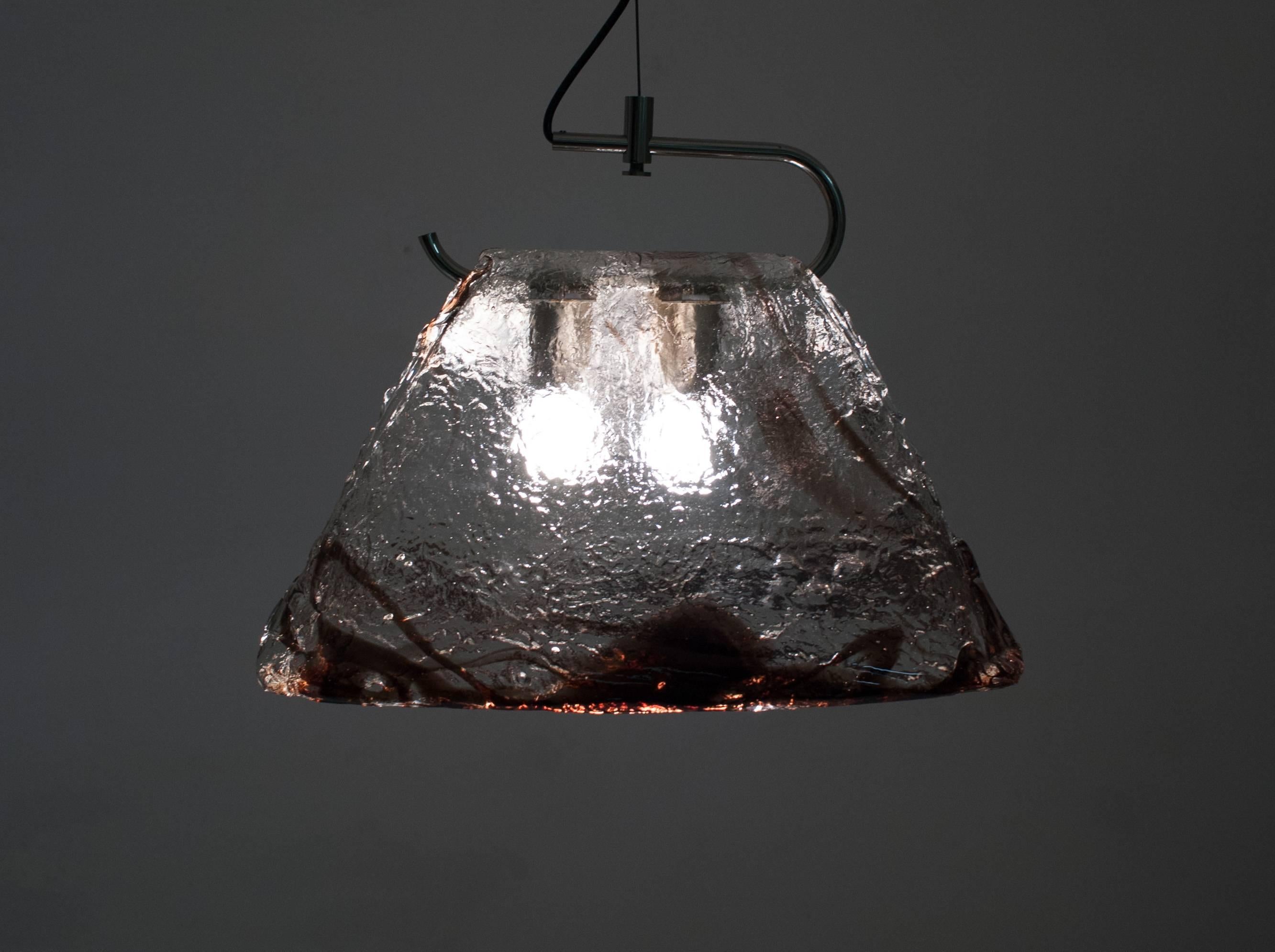 Murano Glass Pendant Lamp by Carlo Nason for Mazzega, 1970s 9