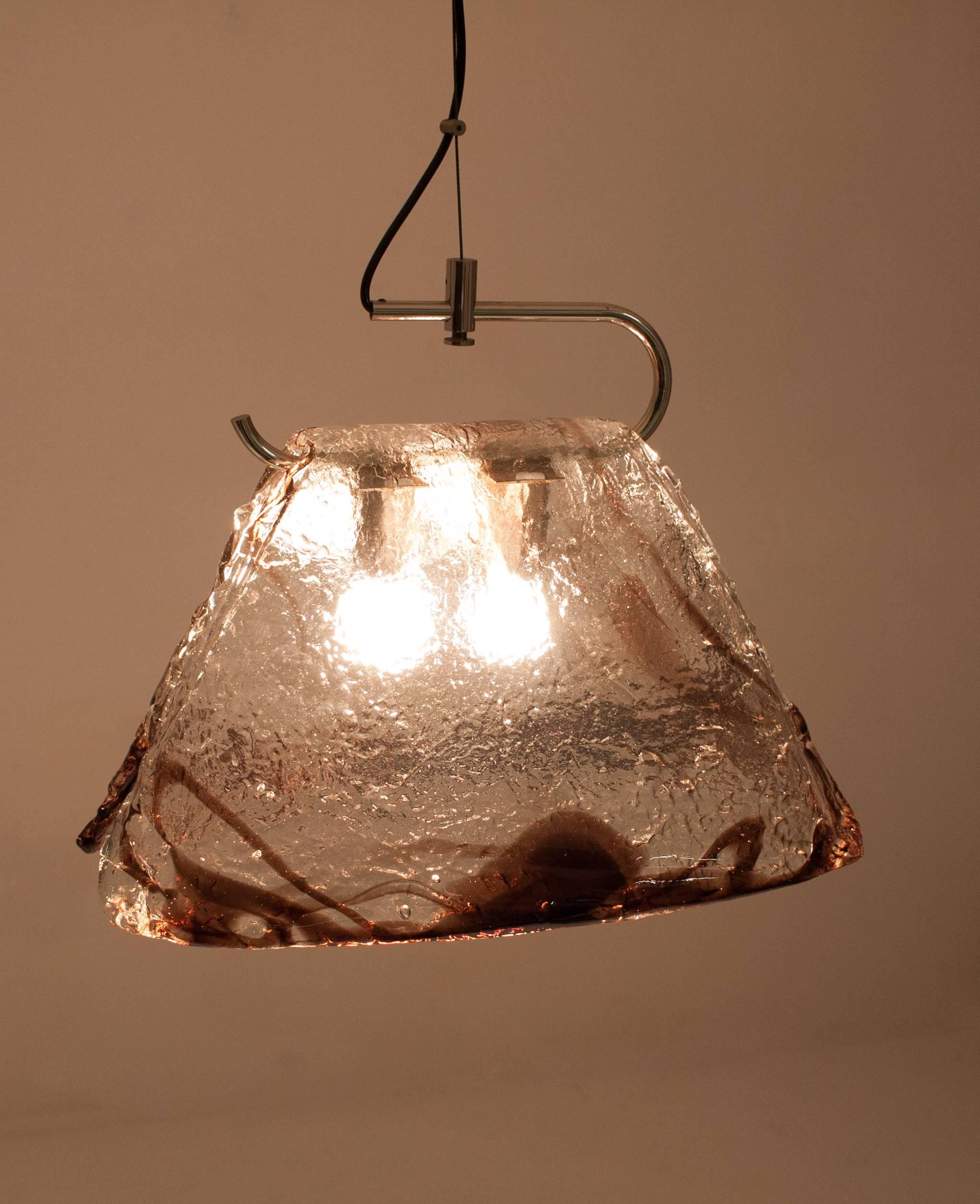 Murano Glass Pendant Lamp by Carlo Nason for Mazzega, 1970s 10