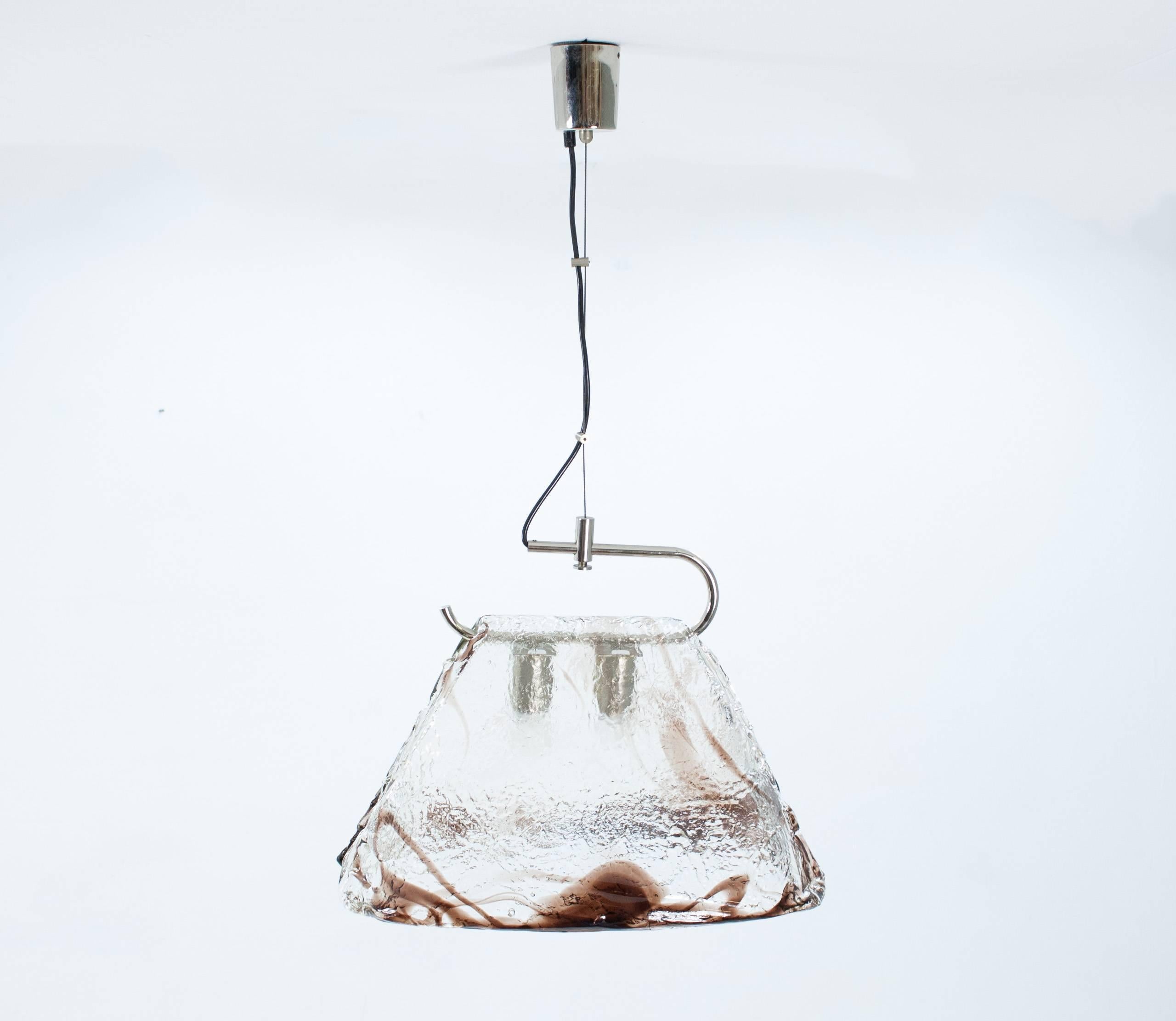 Murano Glass Pendant Lamp by Carlo Nason for Mazzega, 1970s 11