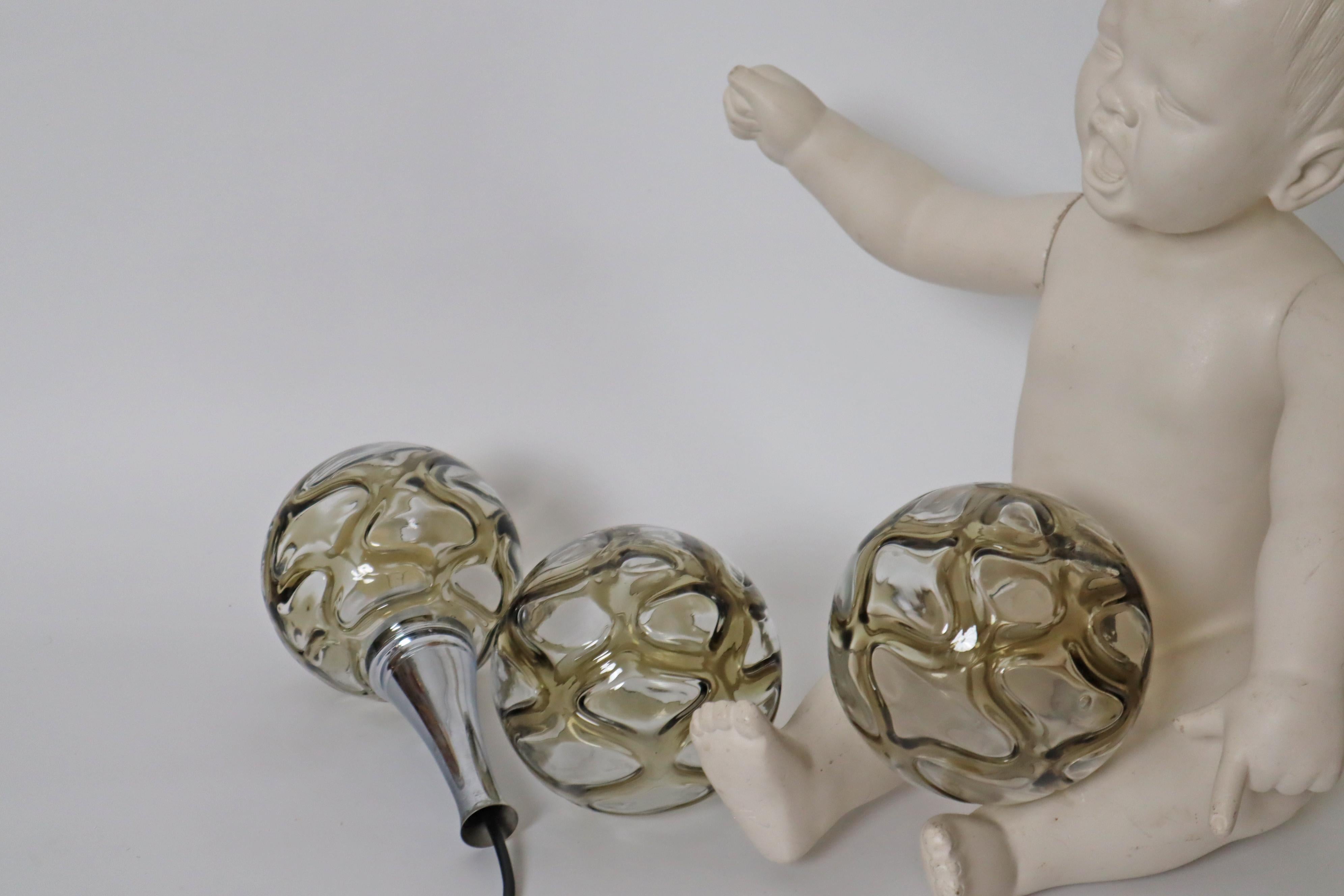 Murano Glass Pendant Lamp by Doria Leuchten Germany 1960s For Sale 9