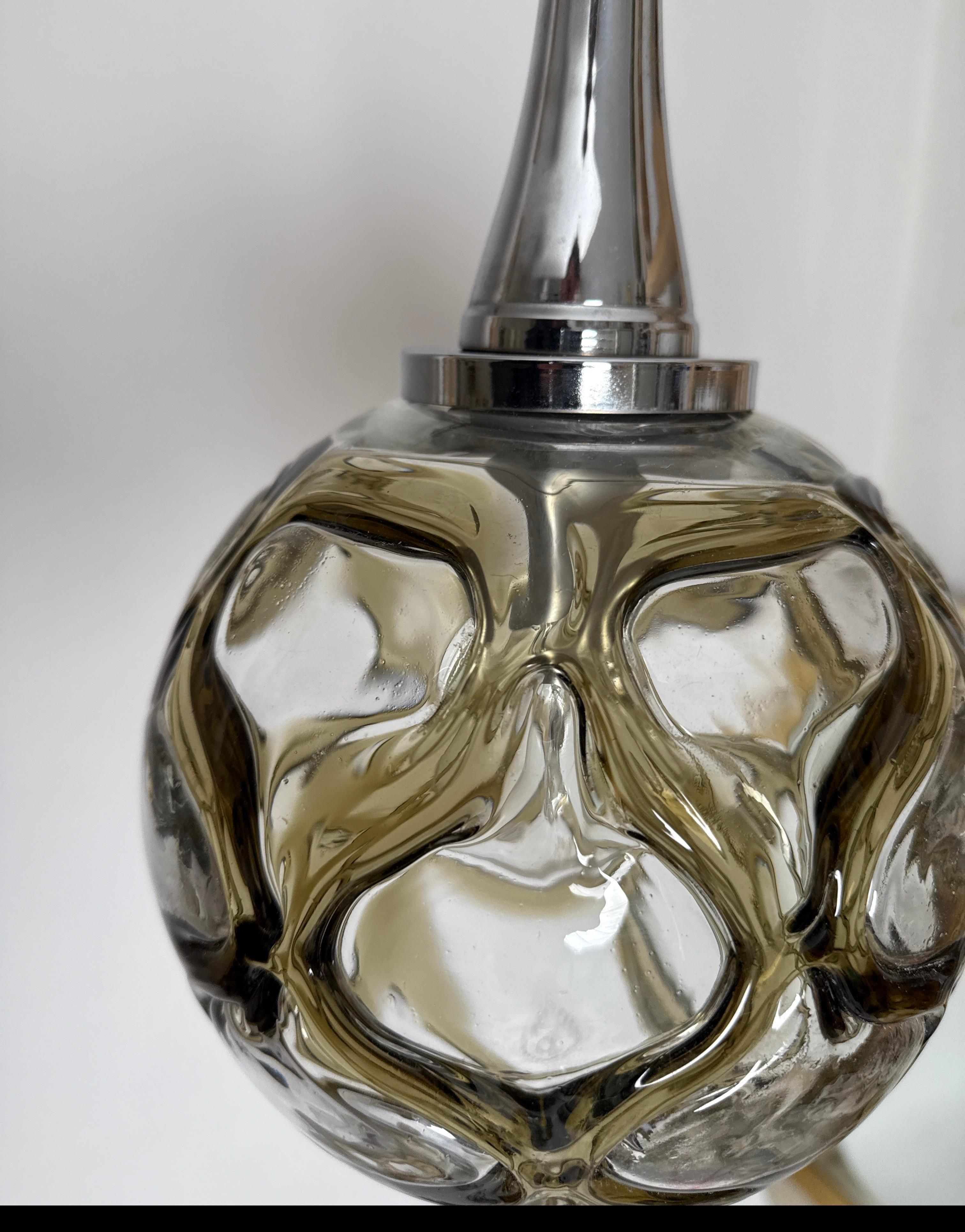 Mid-Century moderno Lampada a sospensione in vetro di Murano di Doria Leuchten Germany 1960s in vendita