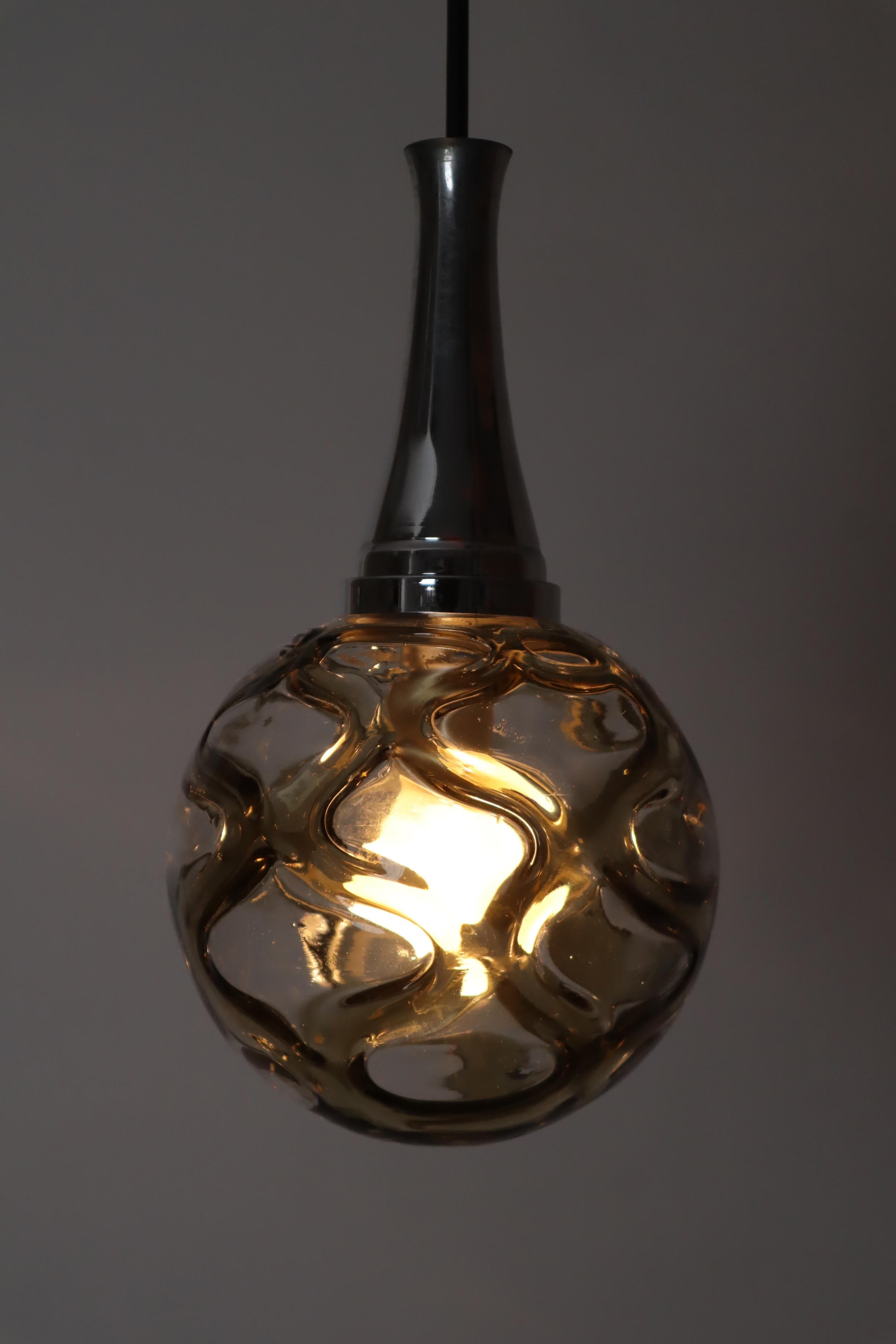 Mid-20th Century Murano Glass Pendant Lamp by Doria Leuchten Germany 1960s For Sale