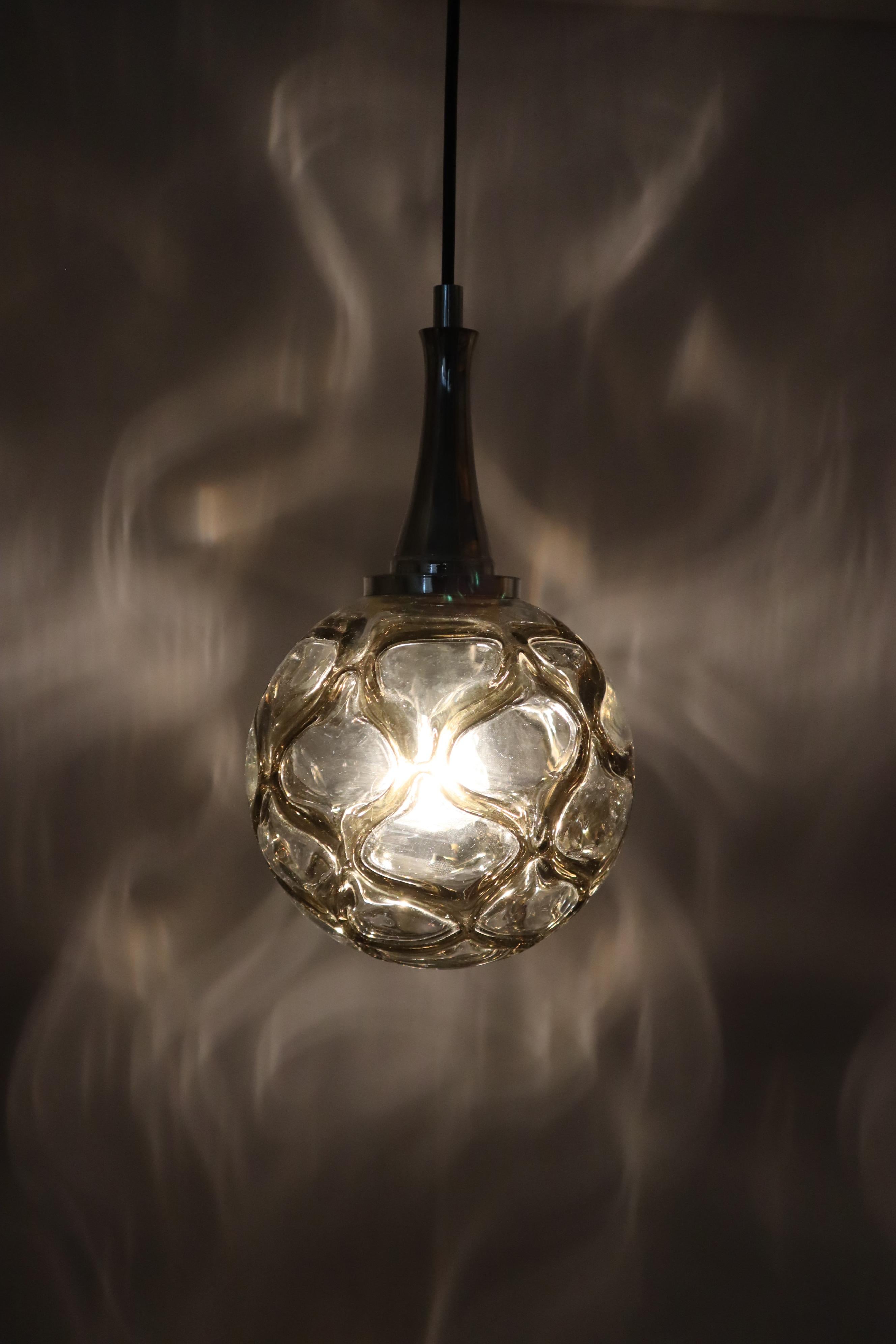 Fine XX secolo Lampada a sospensione in vetro di Murano di Doria Leuchten Germany 1960s in vendita