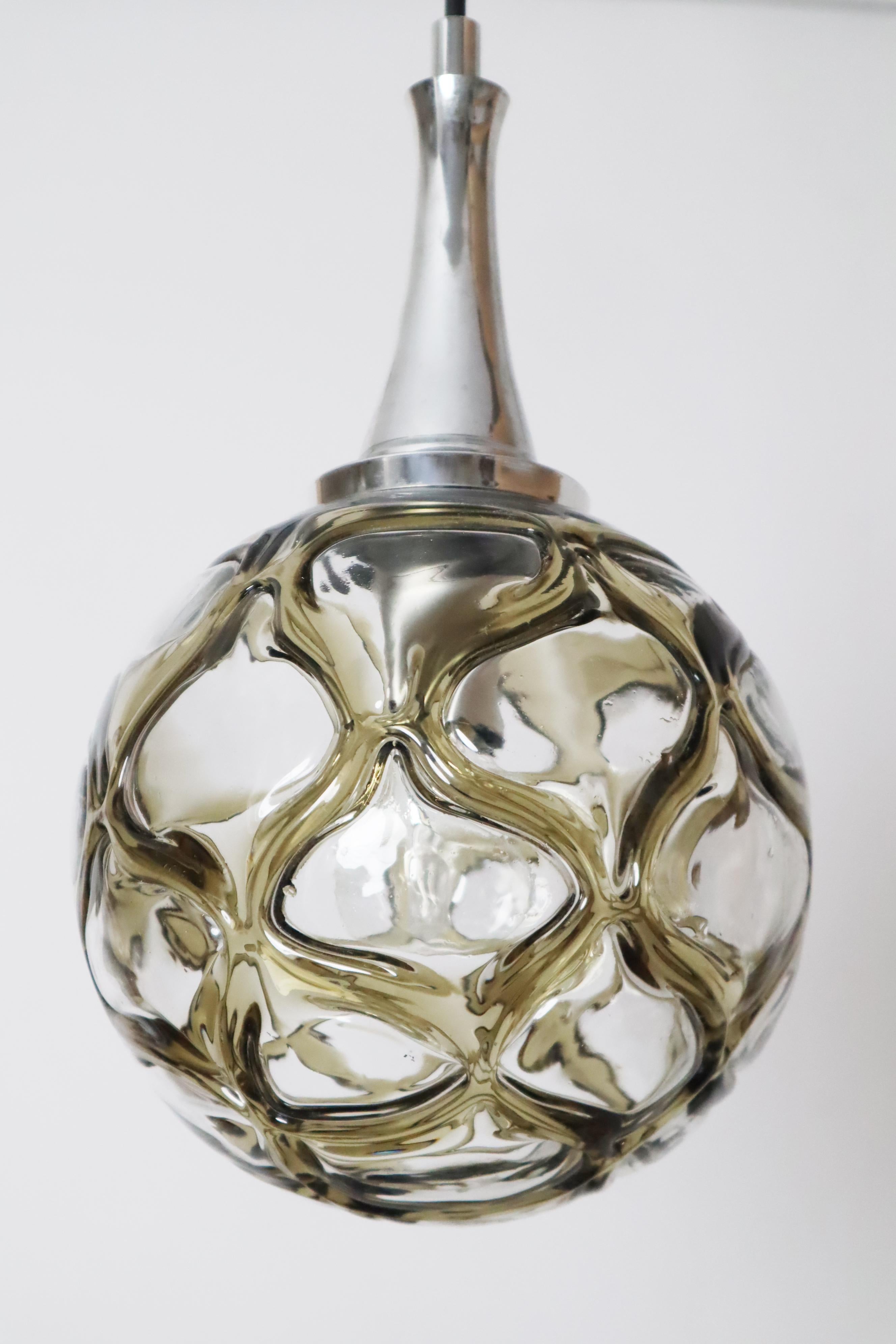 Vetro di Murano Lampada a sospensione in vetro di Murano di Doria Leuchten Germany 1960s in vendita