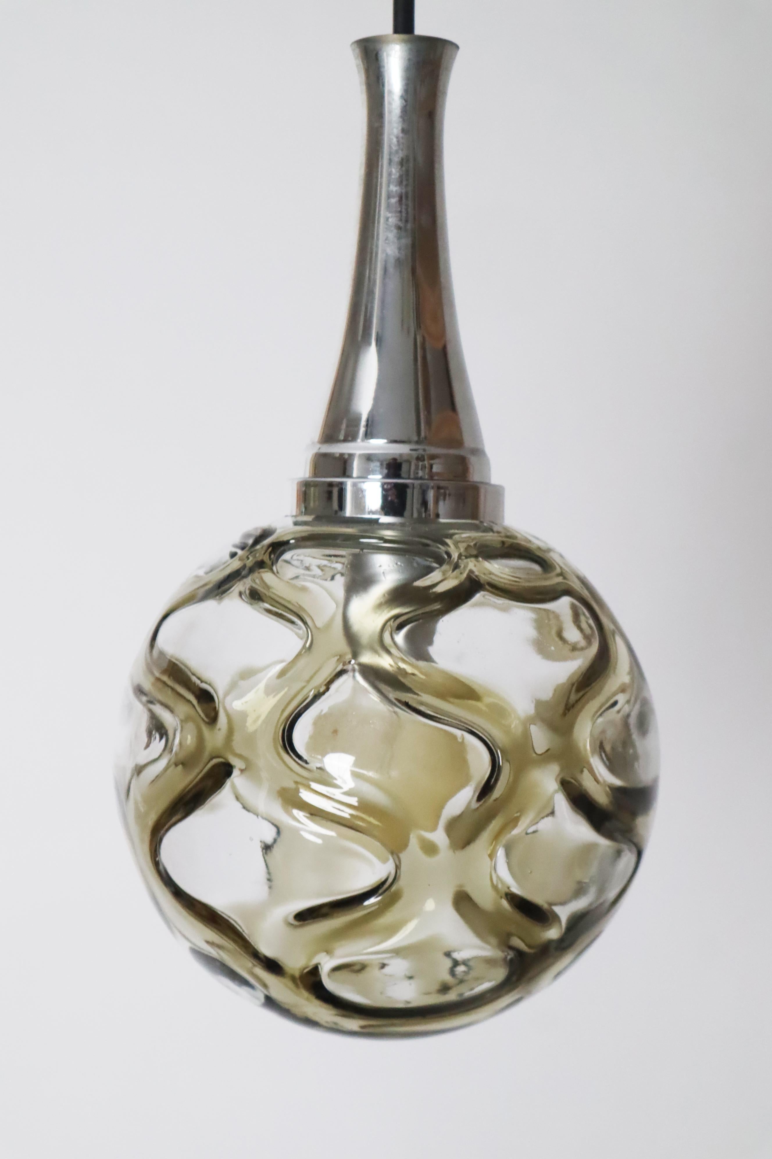 Murano Glass Pendant Lamp by Doria Leuchten Germany 1960s For Sale 2