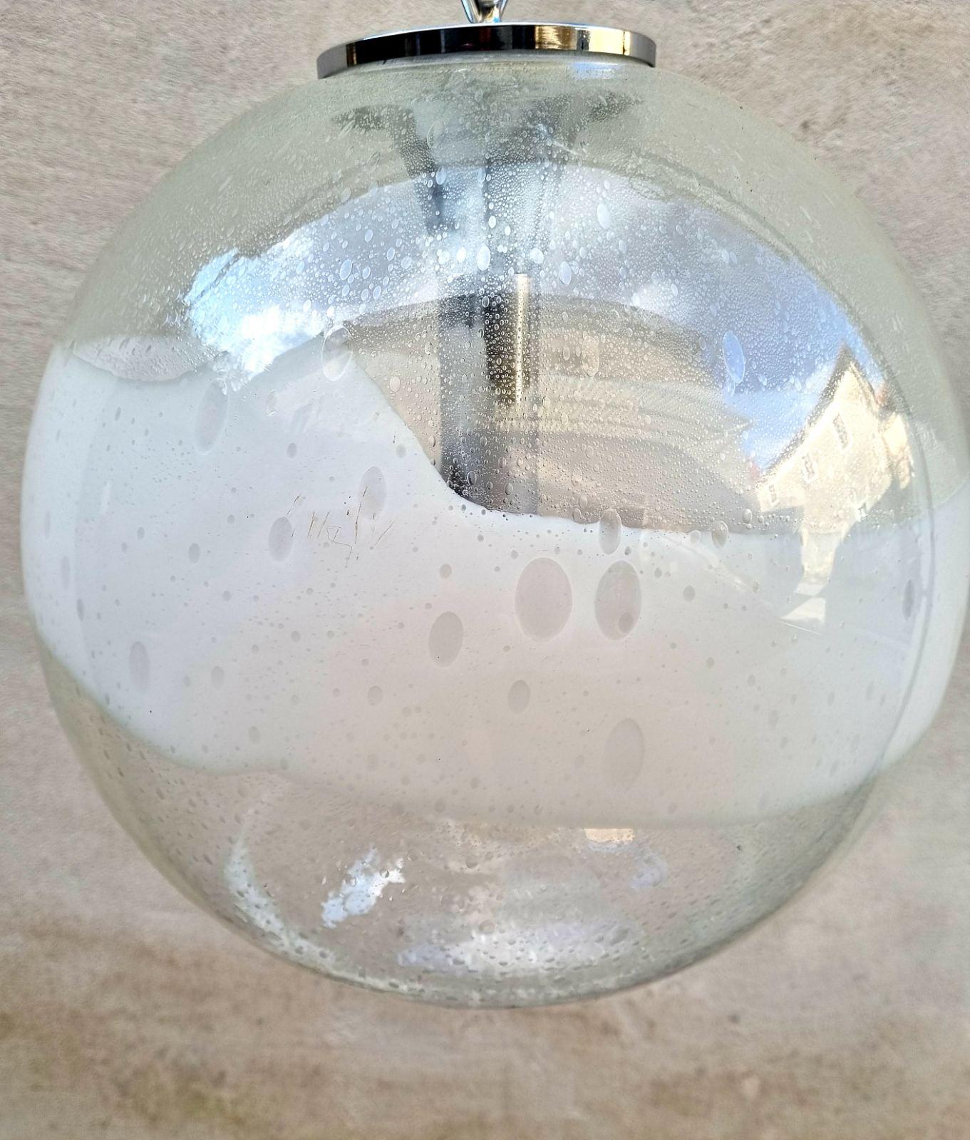Lampe suspendue en verre de Murano par Ettore Fantasia et Gino Poli pour Sothis, Italie, années 60 en vente 4