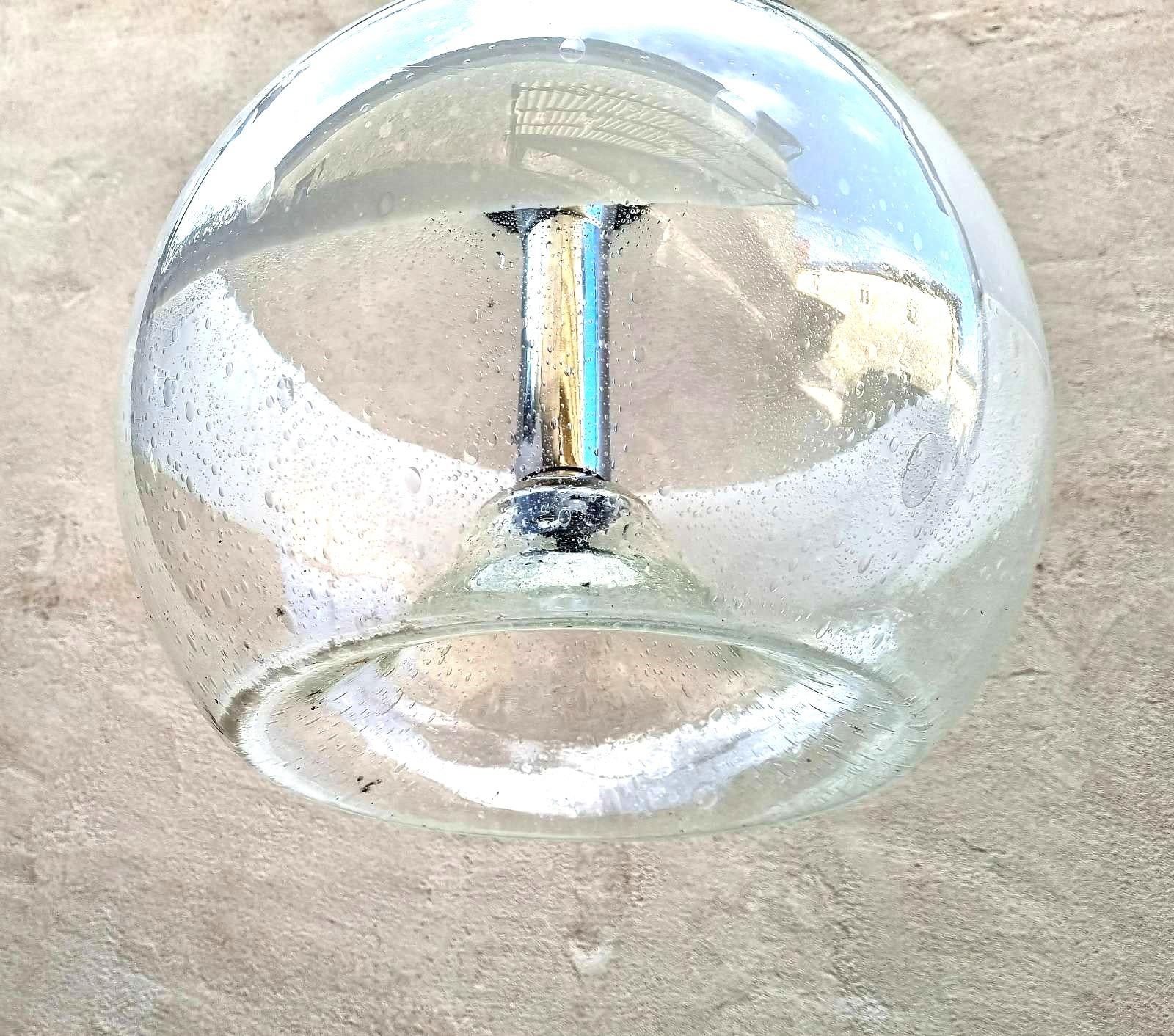 Mid-Century Modern Lampe suspendue en verre de Murano par Ettore Fantasia et Gino Poli pour Sothis, Italie, années 60 en vente