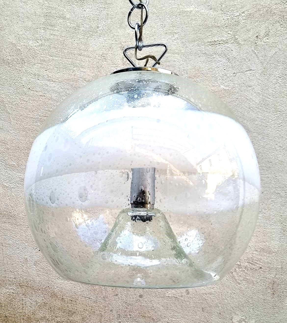 Milieu du XXe siècle Lampe suspendue en verre de Murano par Ettore Fantasia et Gino Poli pour Sothis, Italie, années 60 en vente