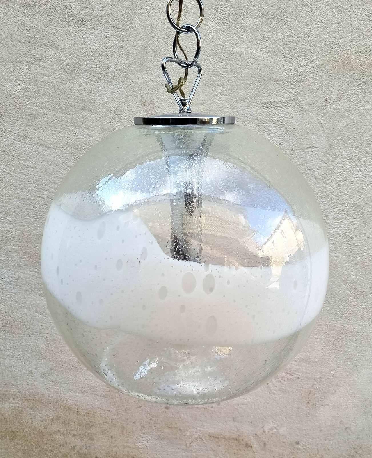 Lampe suspendue en verre de Murano par Ettore Fantasia et Gino Poli pour Sothis, Italie, années 60 en vente 1