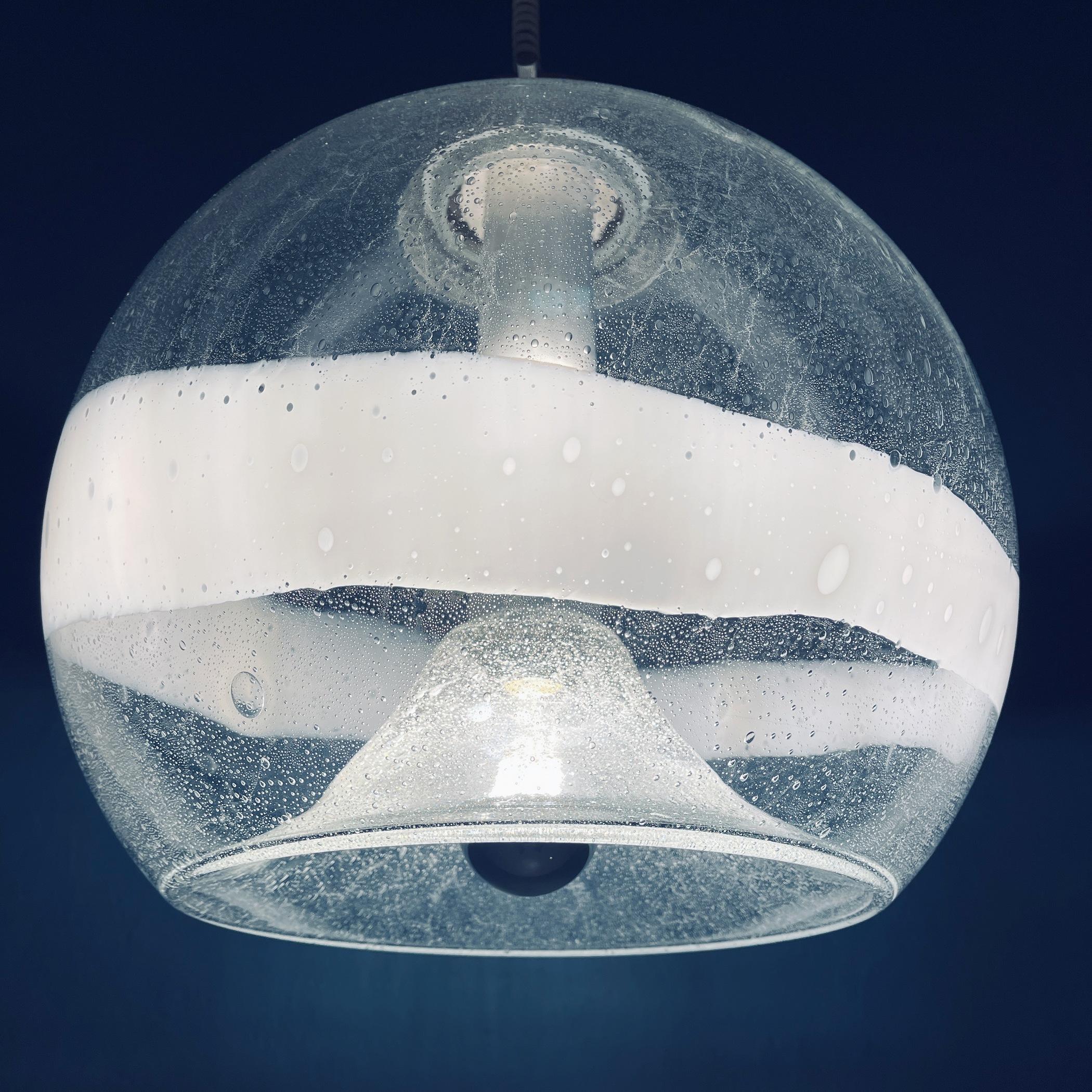 Mid-Century Modern Murano Glass Pendant Lamp by Ettore Fantasia and Gino Poli Sothis, Italy, 1960s For Sale