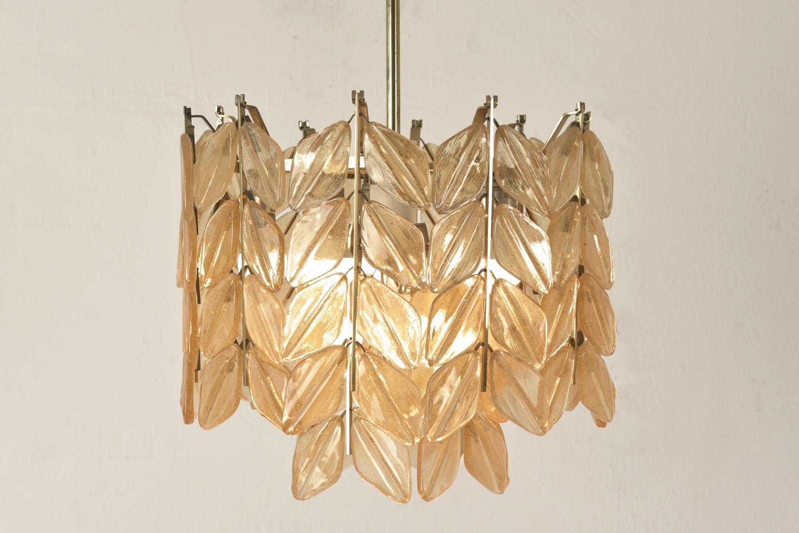 Mid-Century Modern Murano Glass Pendant Lamp by Kalmar, Austria - 1955 For Sale