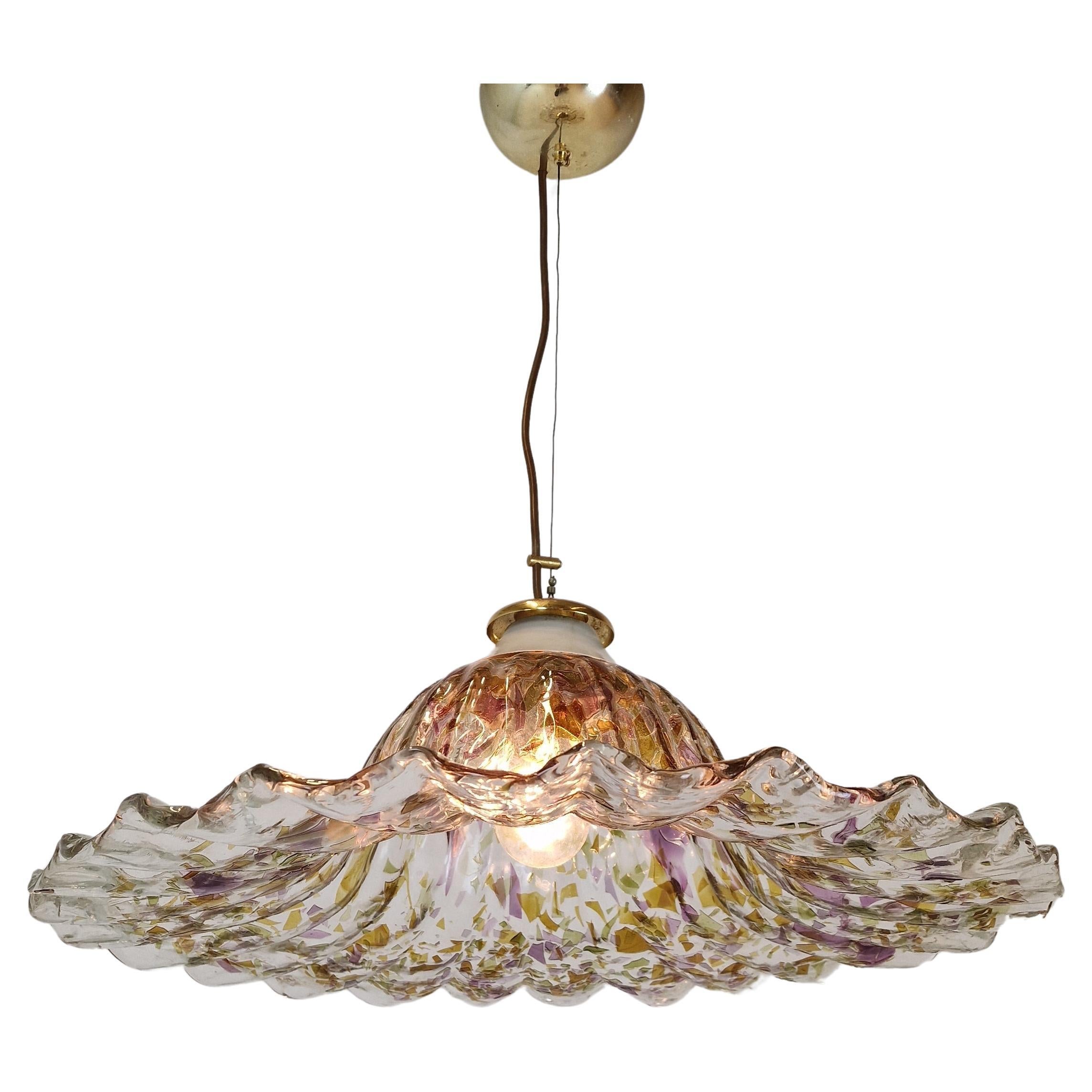 Lampe à suspension en verre de Murano par « La Murrina », Italie, années 1980