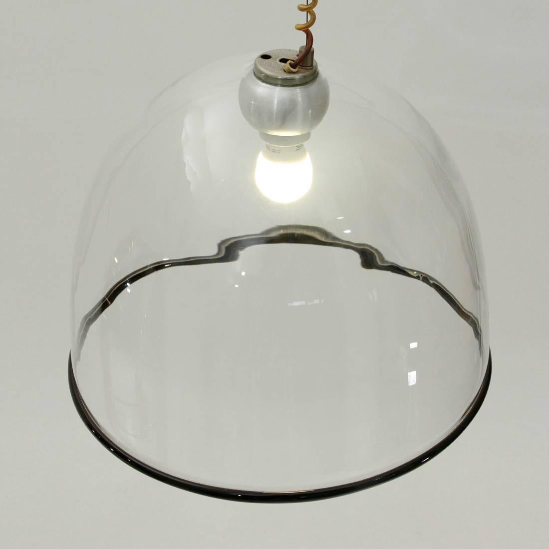 Murano Glass Pendant Lamp by Renato Toso for Leucos, 1960s In Good Condition In Savona, IT