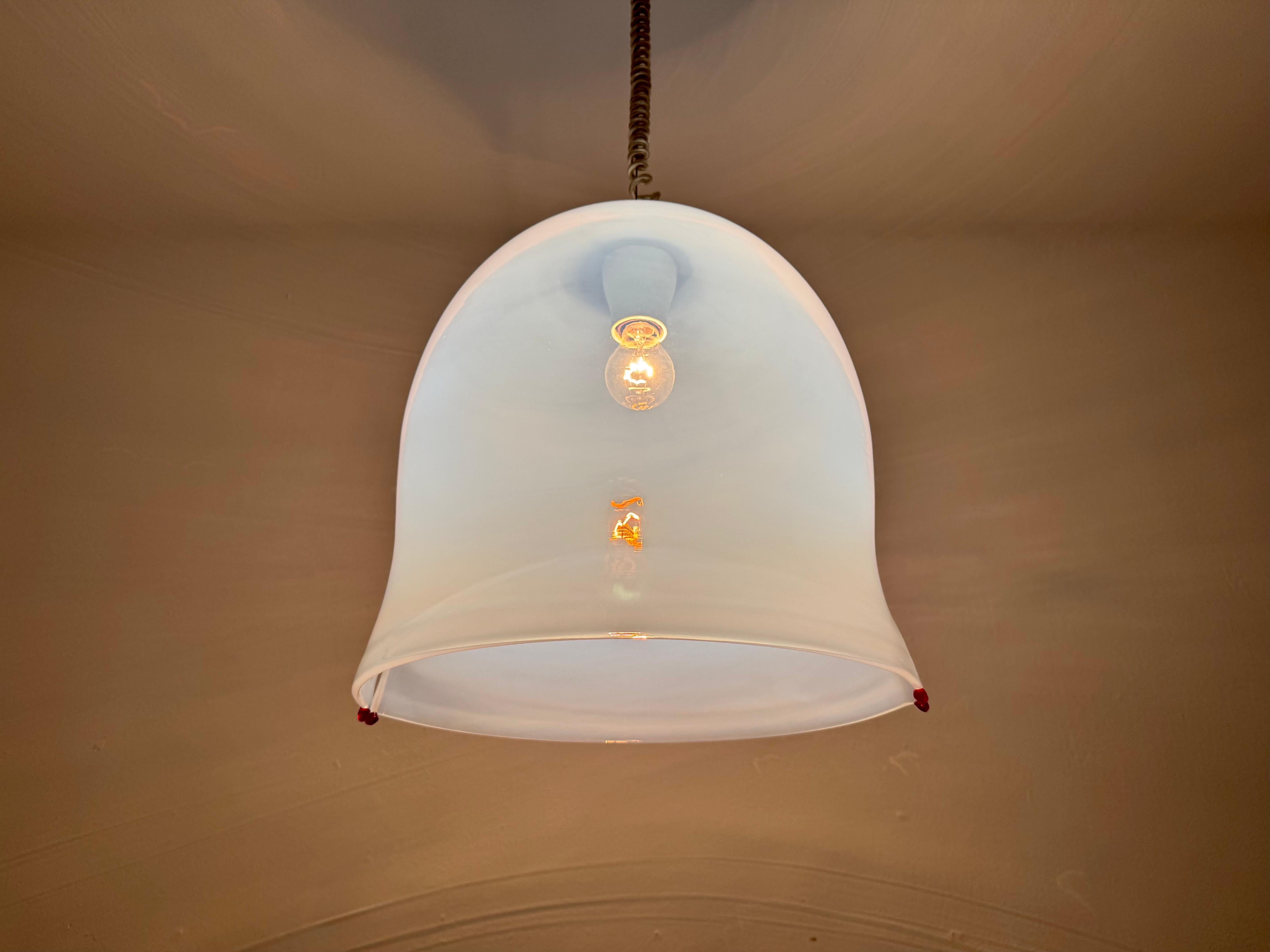 Murano Glass Pendant Lamp by Roberto Pamio and Renato Toso for Leucos For Sale 3