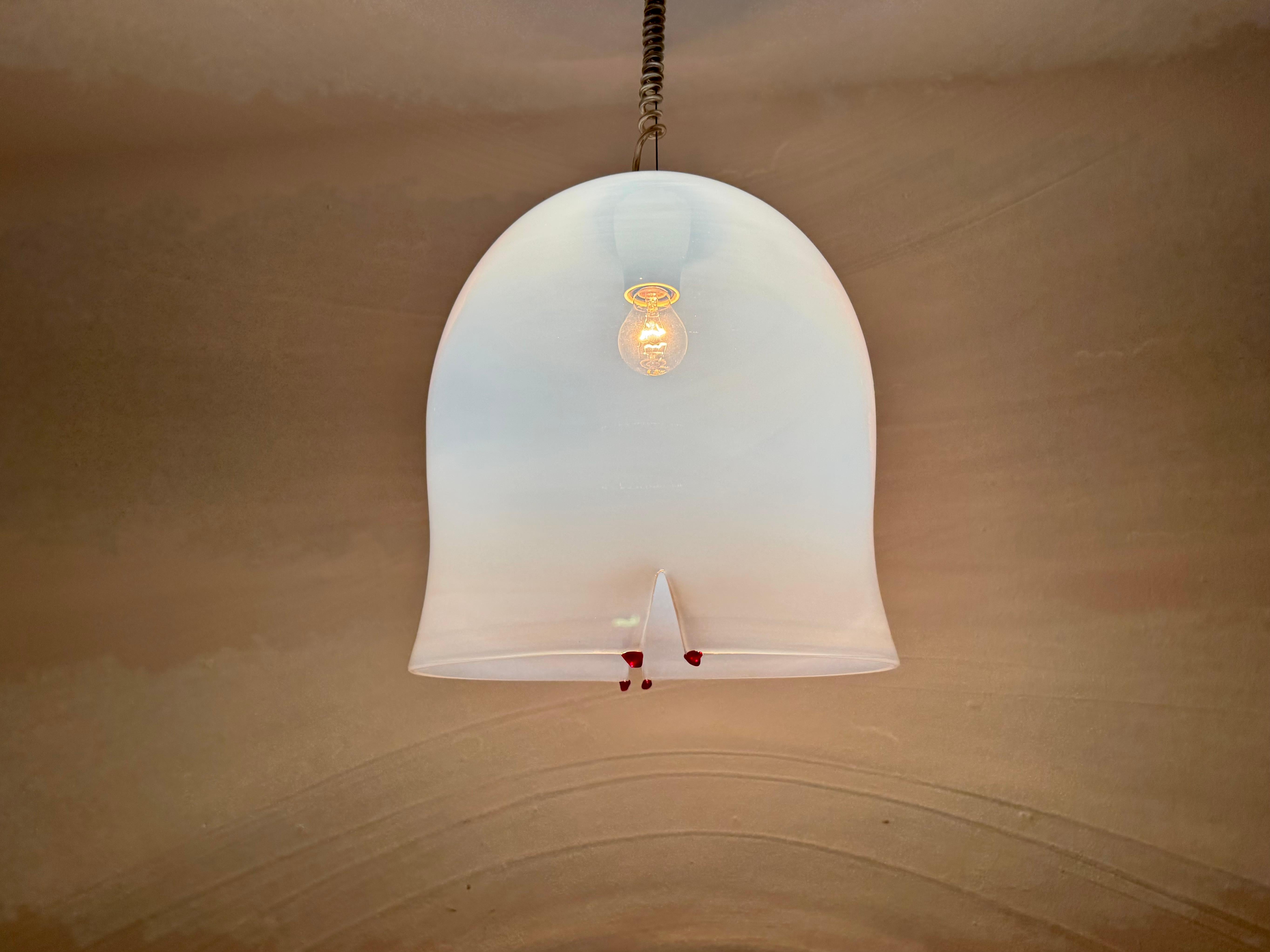 Murano Glass Pendant Lamp by Roberto Pamio and Renato Toso for Leucos For Sale 4