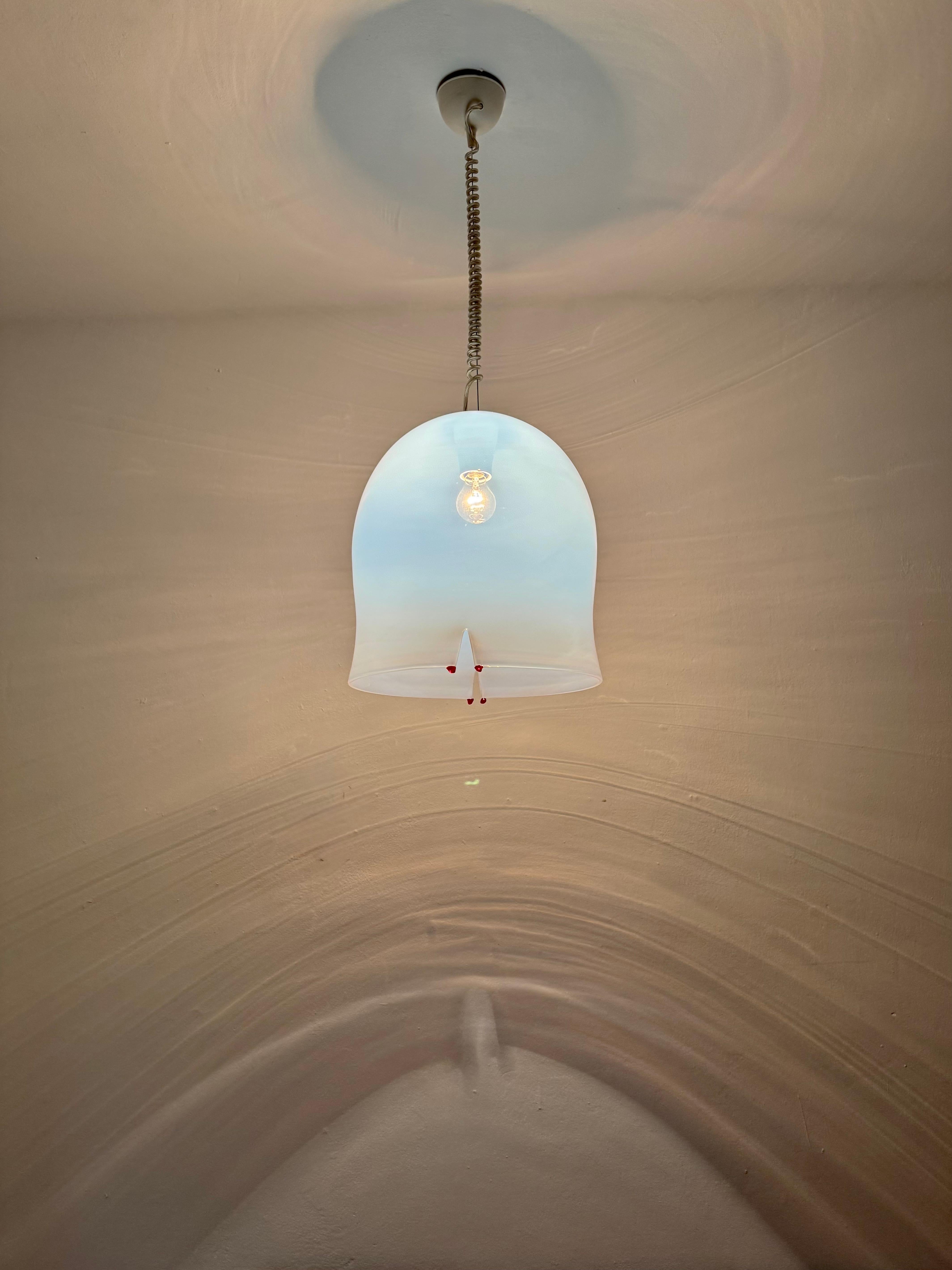 Murano Glass Pendant Lamp by Roberto Pamio and Renato Toso for Leucos For Sale 5