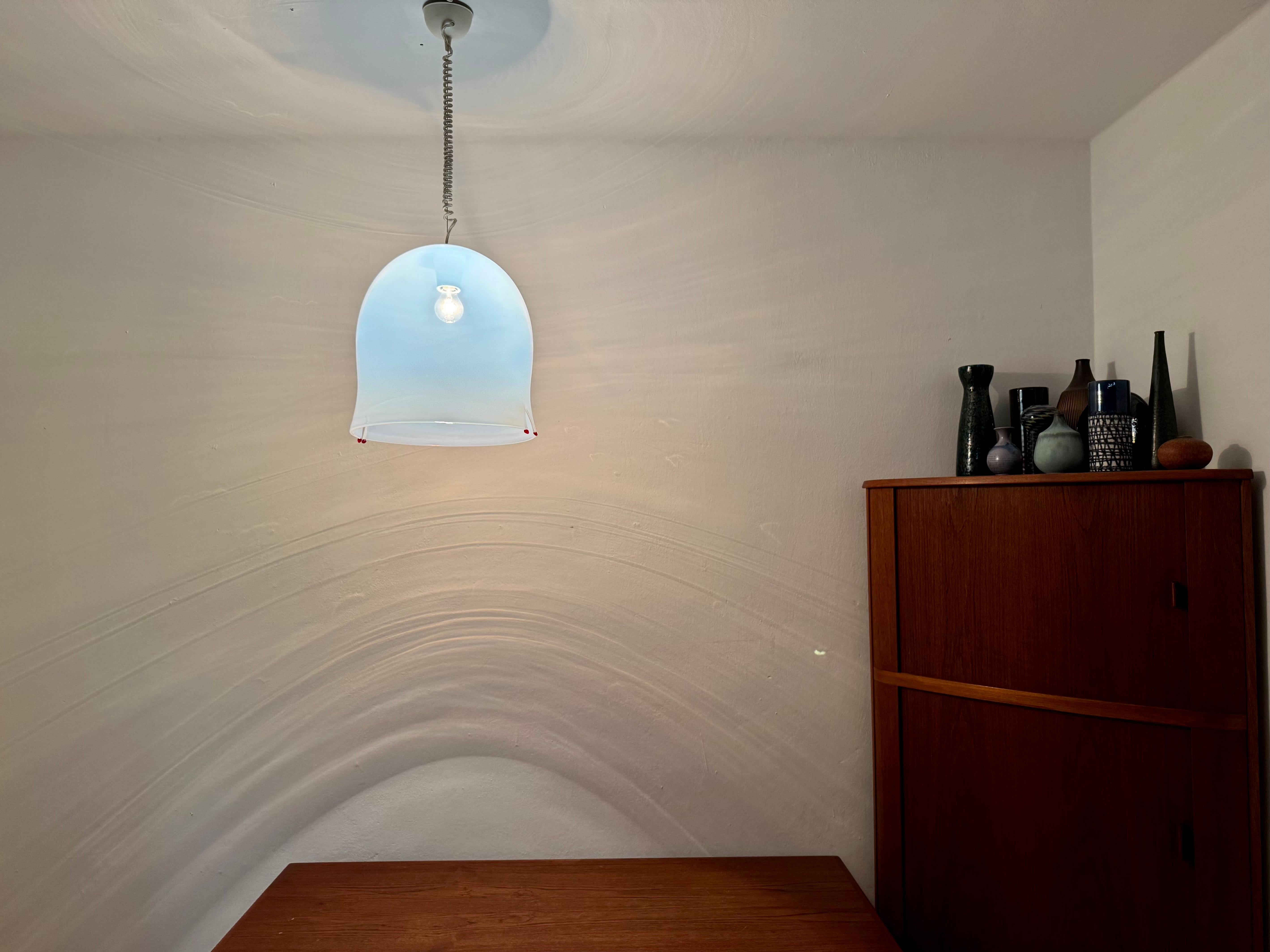 Murano Glass Pendant Lamp by Roberto Pamio and Renato Toso for Leucos For Sale 7