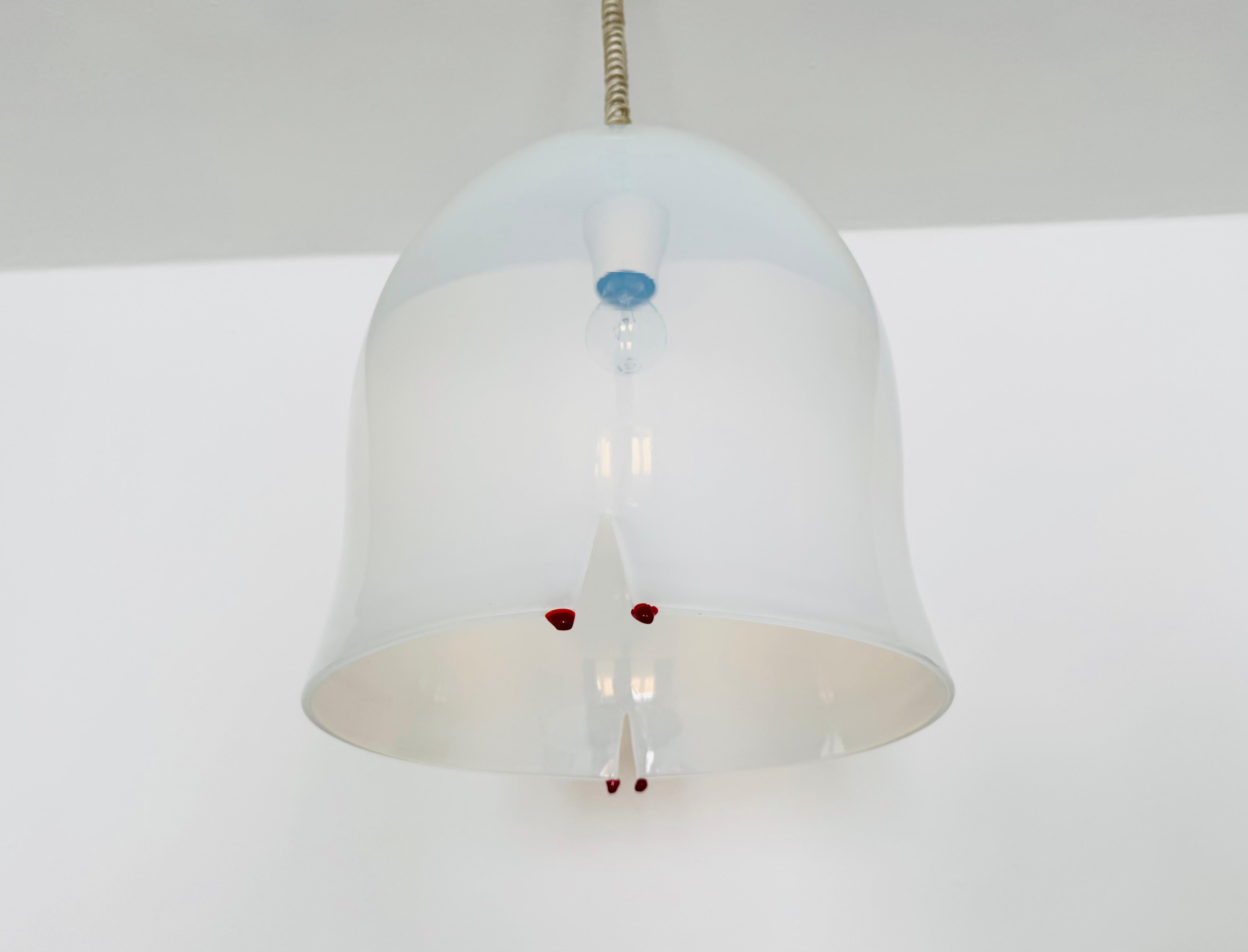 Italian Murano Glass Pendant Lamp by Roberto Pamio and Renato Toso for Leucos For Sale