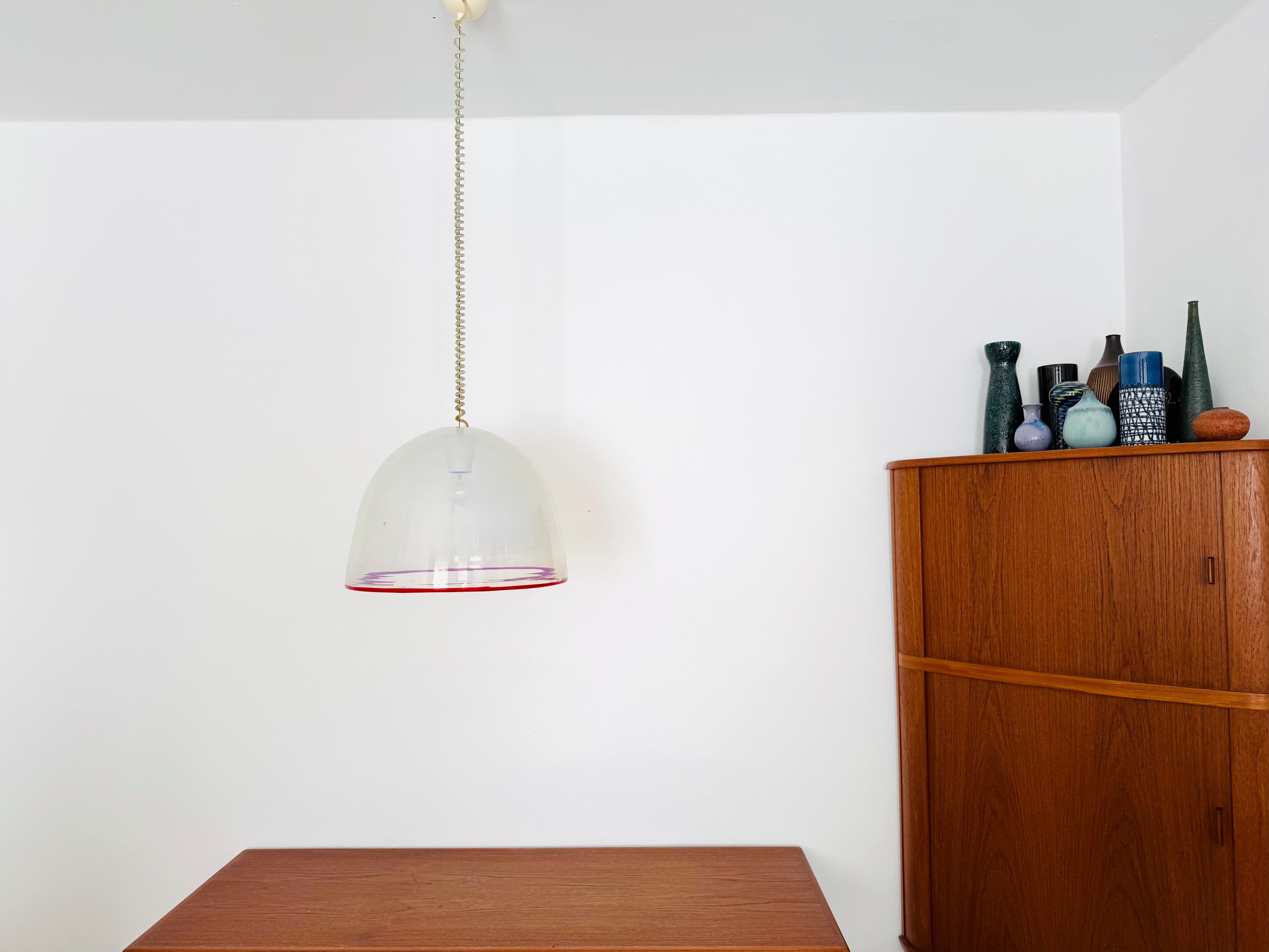 Métal Lampe suspendue en verre de Murano par Roberto Pamio & Renato Toso pour Leucos en vente