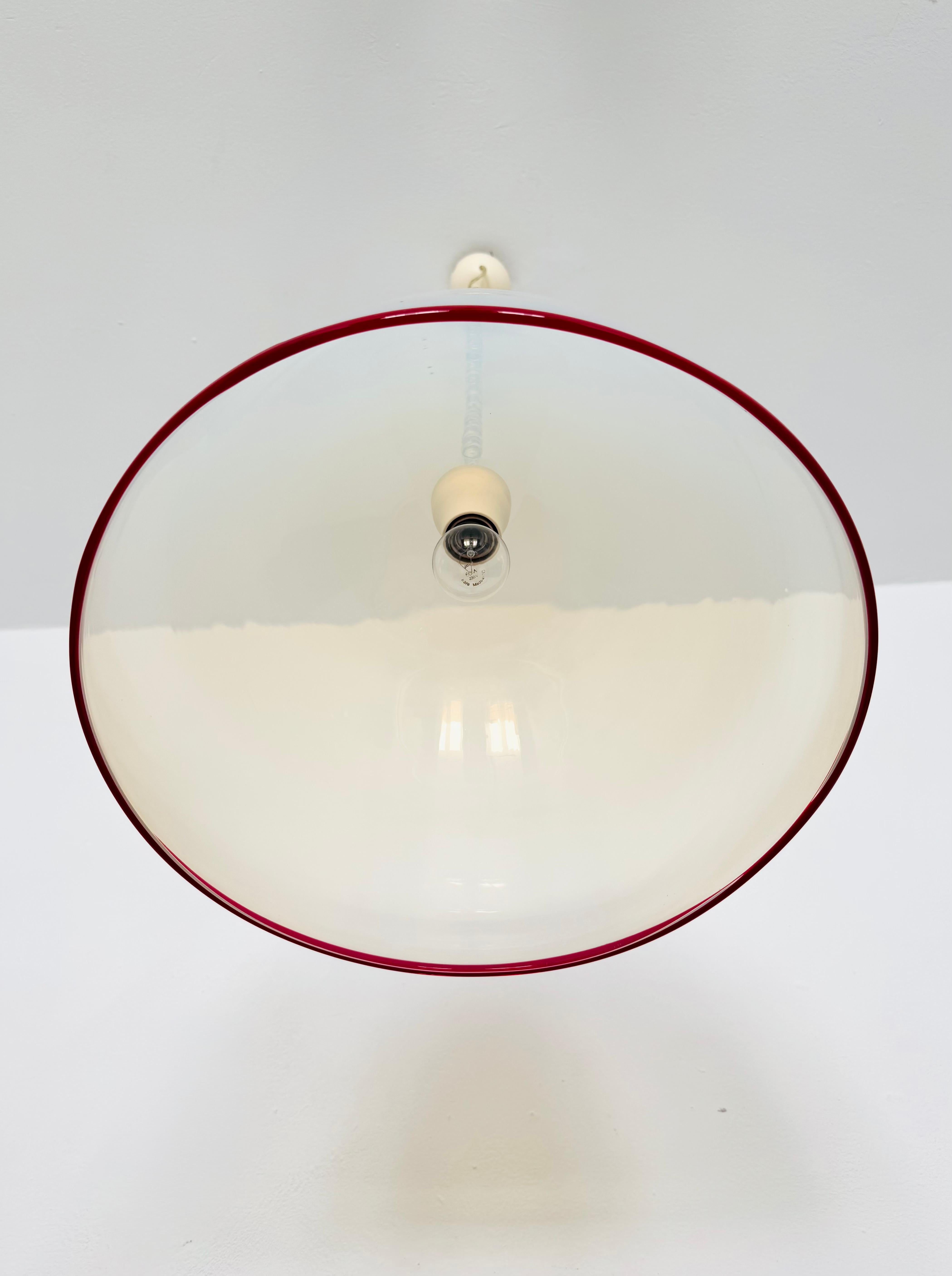 Lampe suspendue en verre de Murano par Roberto Pamio & Renato Toso pour Leucos en vente 1