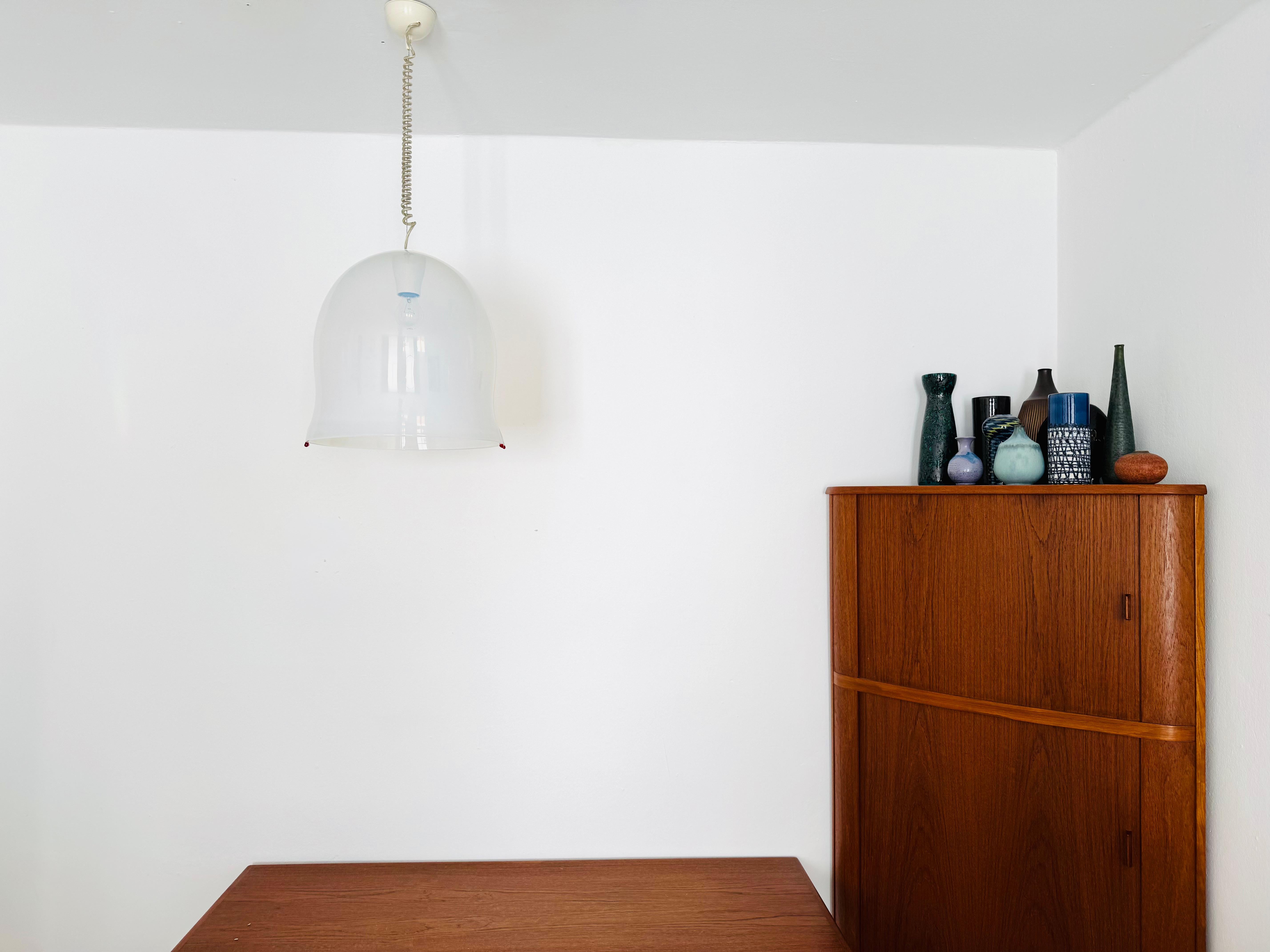 Murano Glass Pendant Lamp by Roberto Pamio and Renato Toso for Leucos For Sale 1