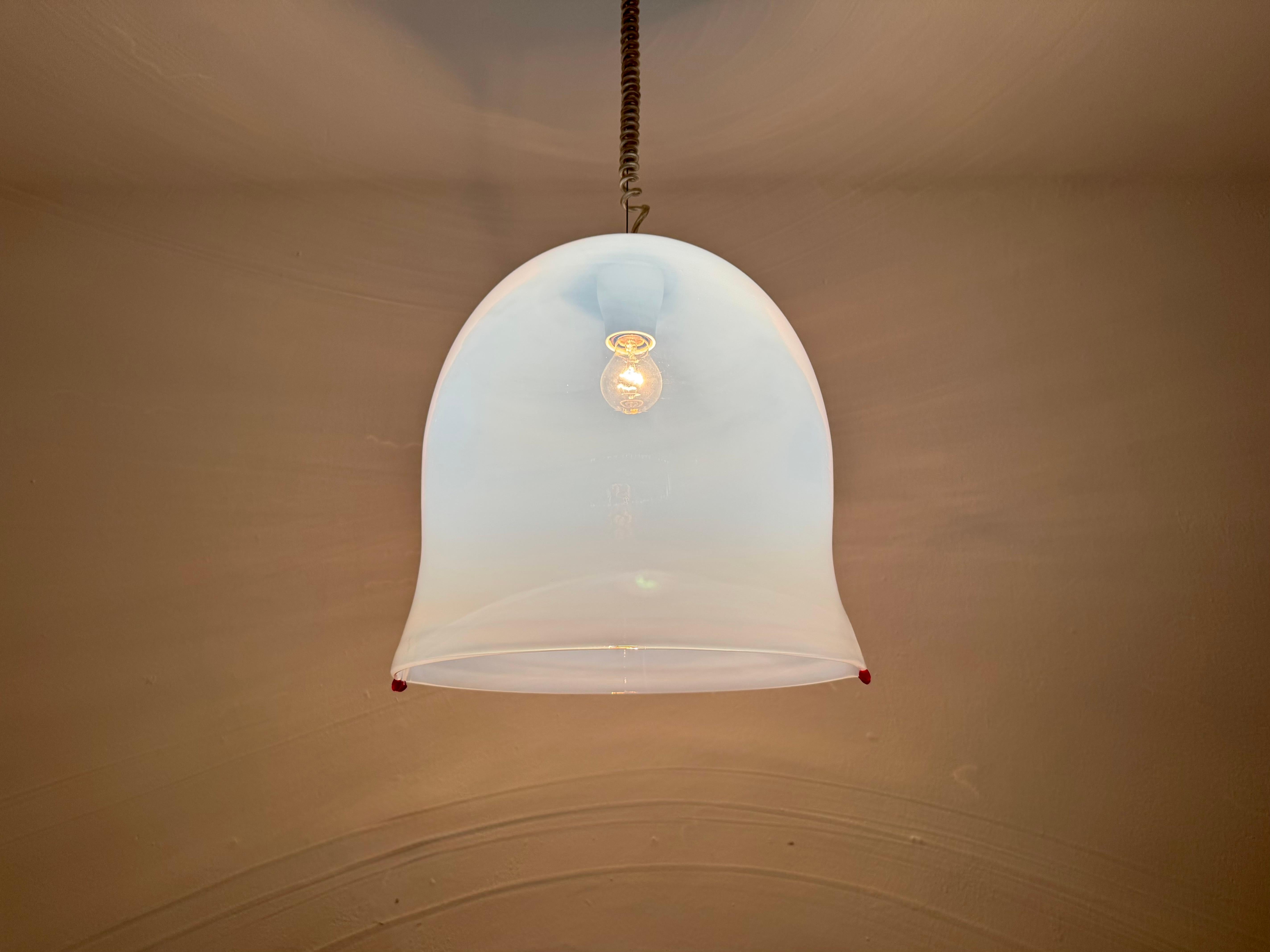 Murano Glass Pendant Lamp by Roberto Pamio and Renato Toso for Leucos For Sale 2