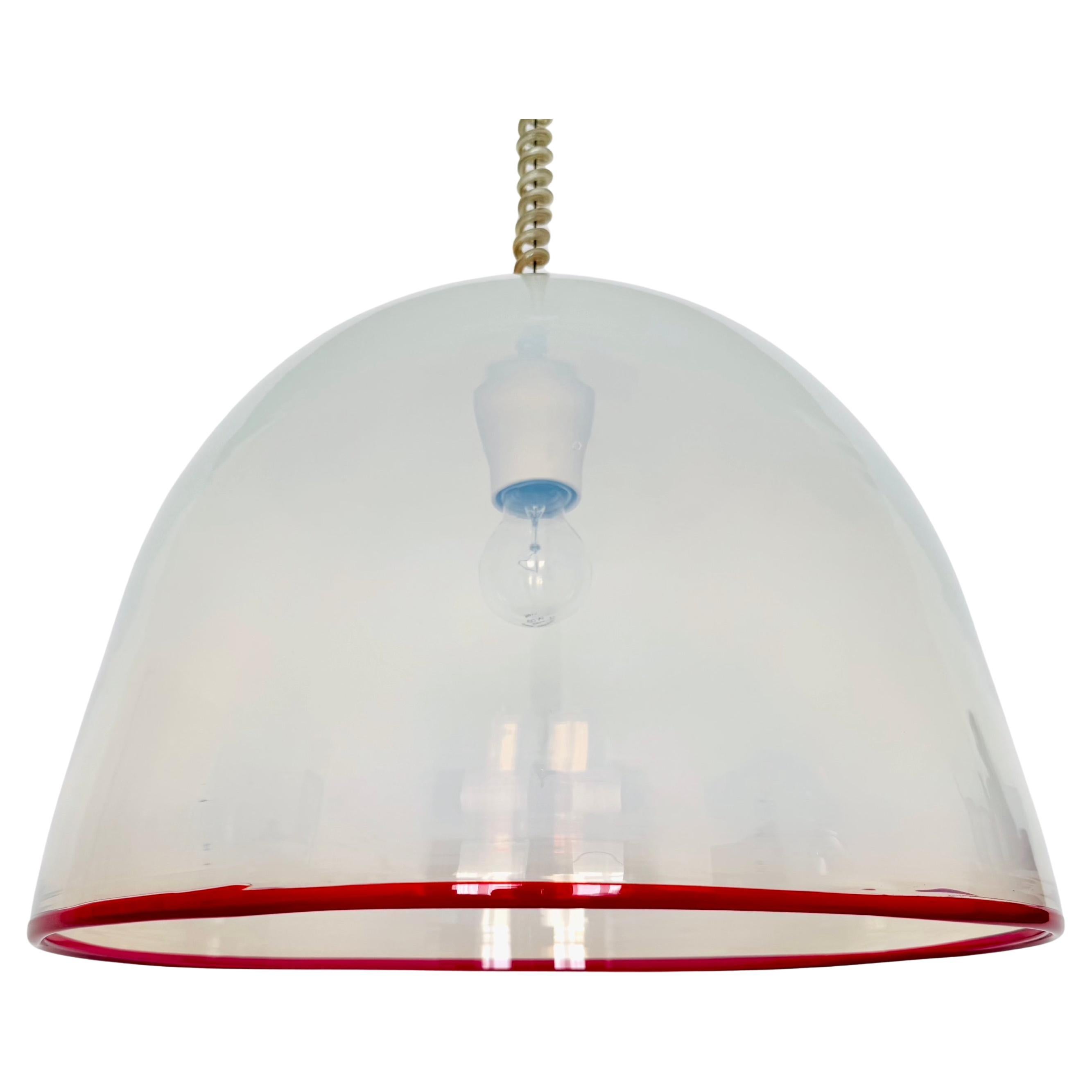 Lampe suspendue en verre de Murano par Roberto Pamio & Renato Toso pour Leucos en vente