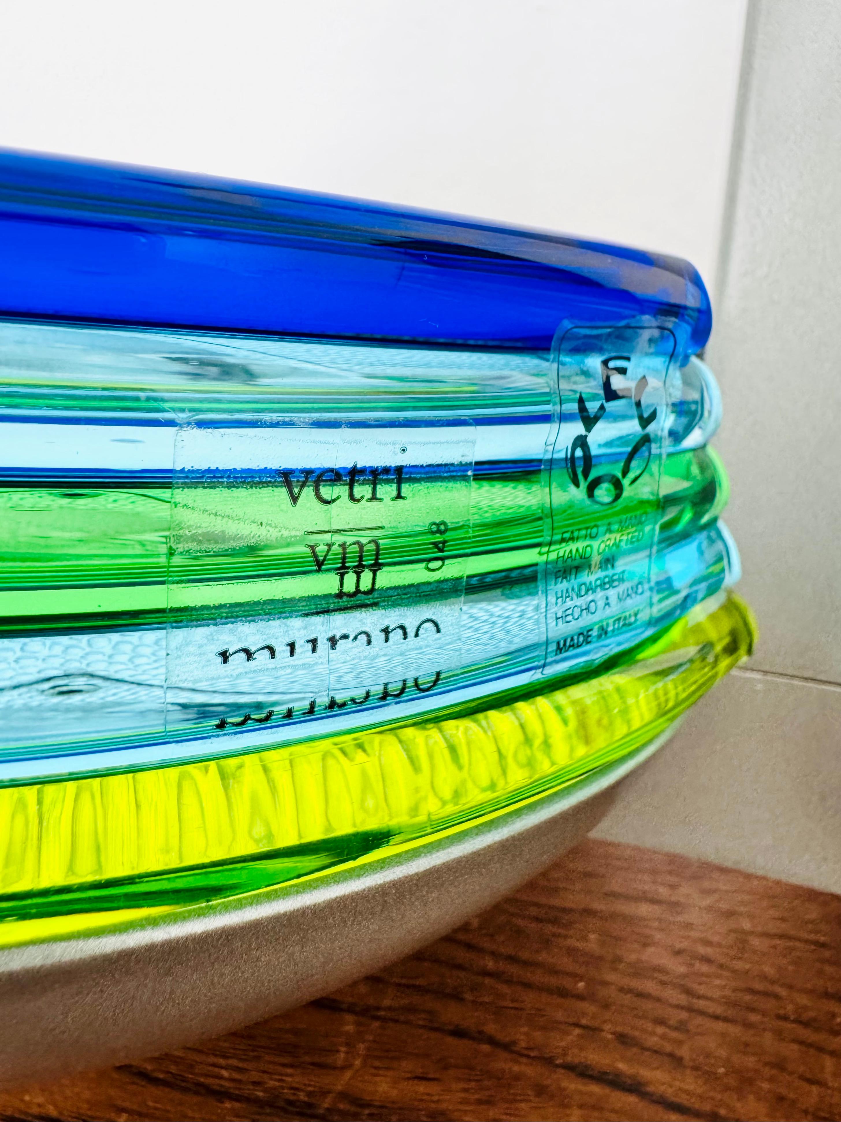 Lámpara colgante de cristal de Murano de Roberto Pamio para Leucos en venta 11