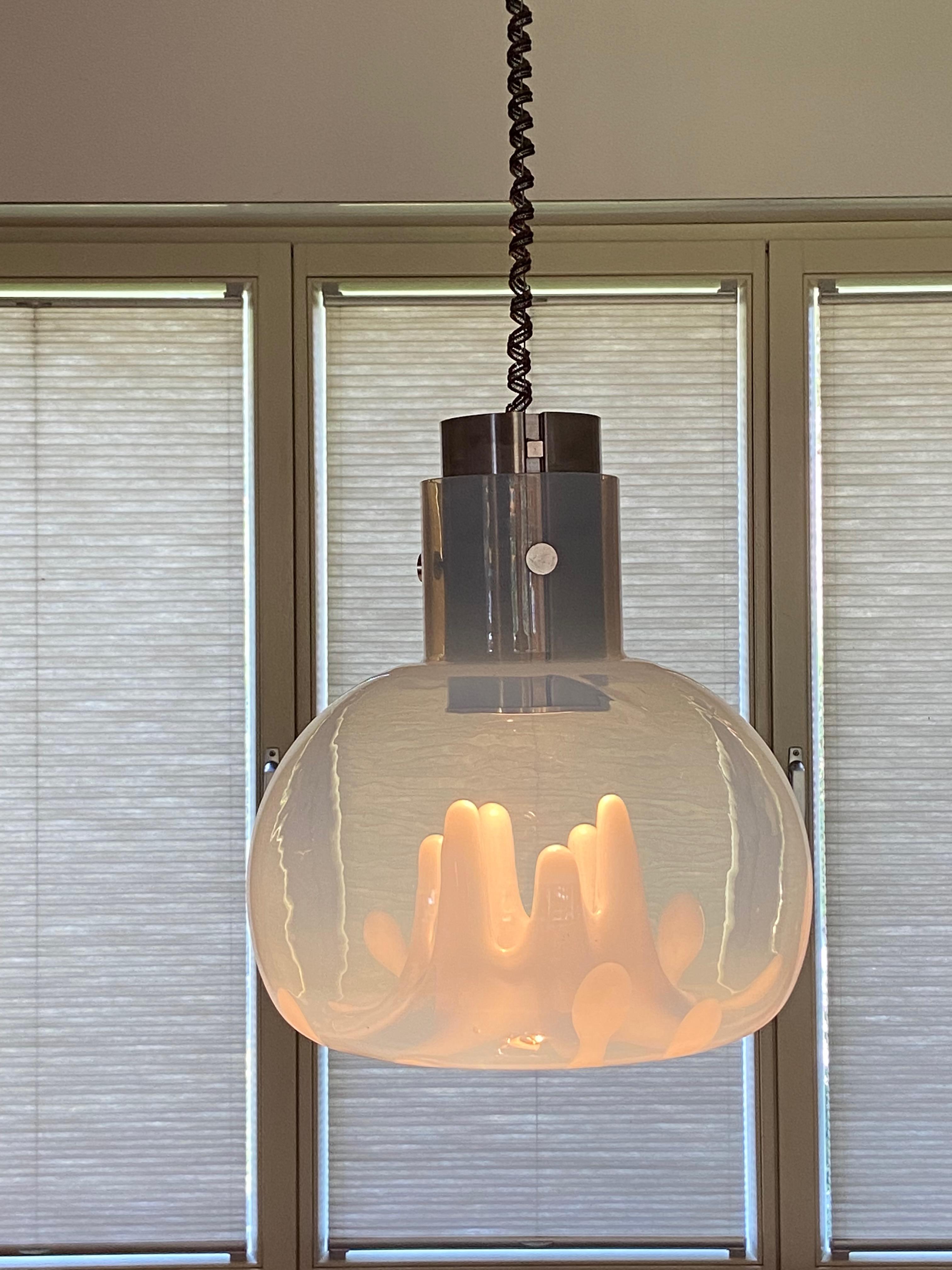 Murano Glass Pendant Lamp by Toni Zuccheri for VeArt, 1970s In Good Condition In Krefeld, DE