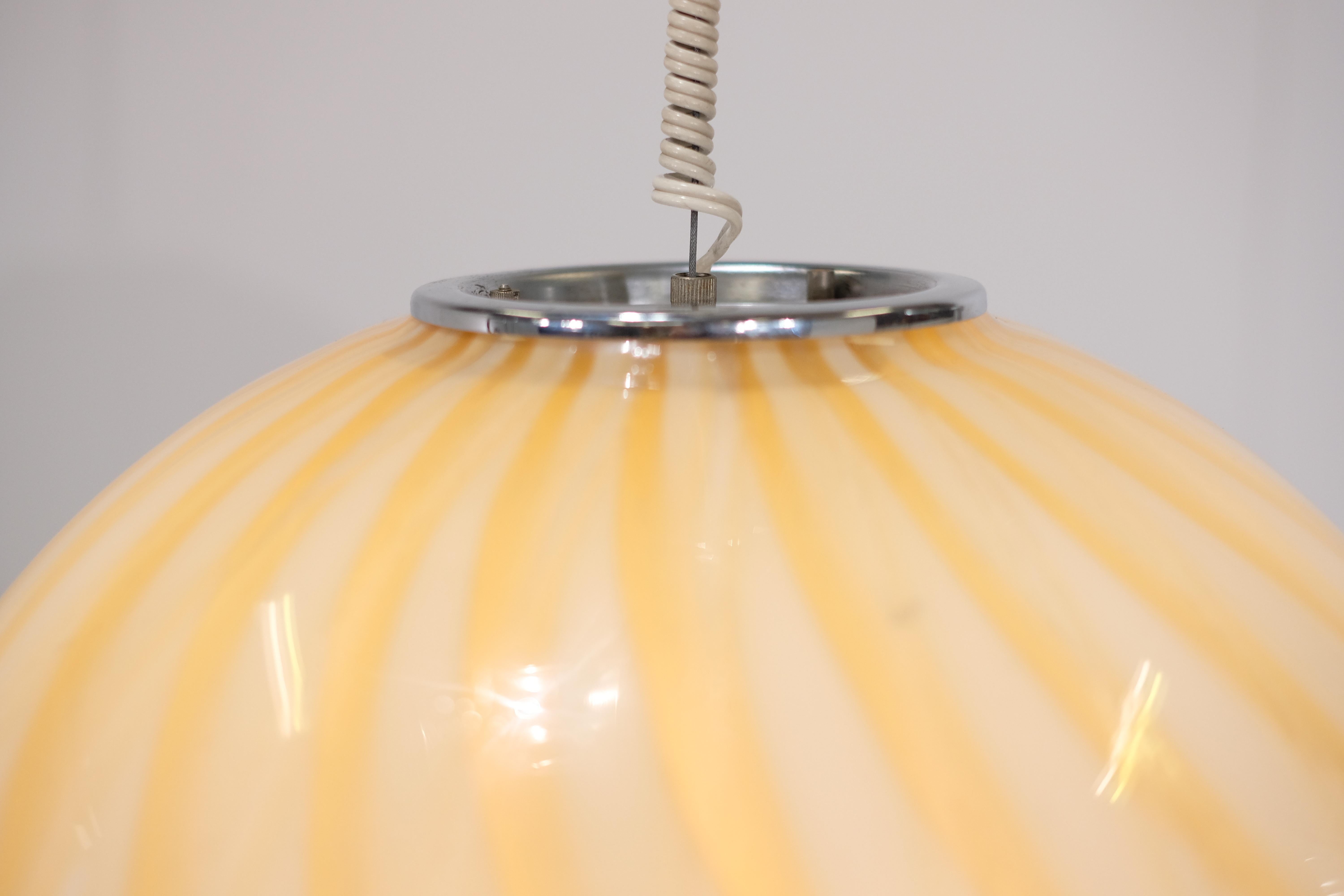 Murano Glass pendant Lamp in the style of Venini - 1960 For Sale 1