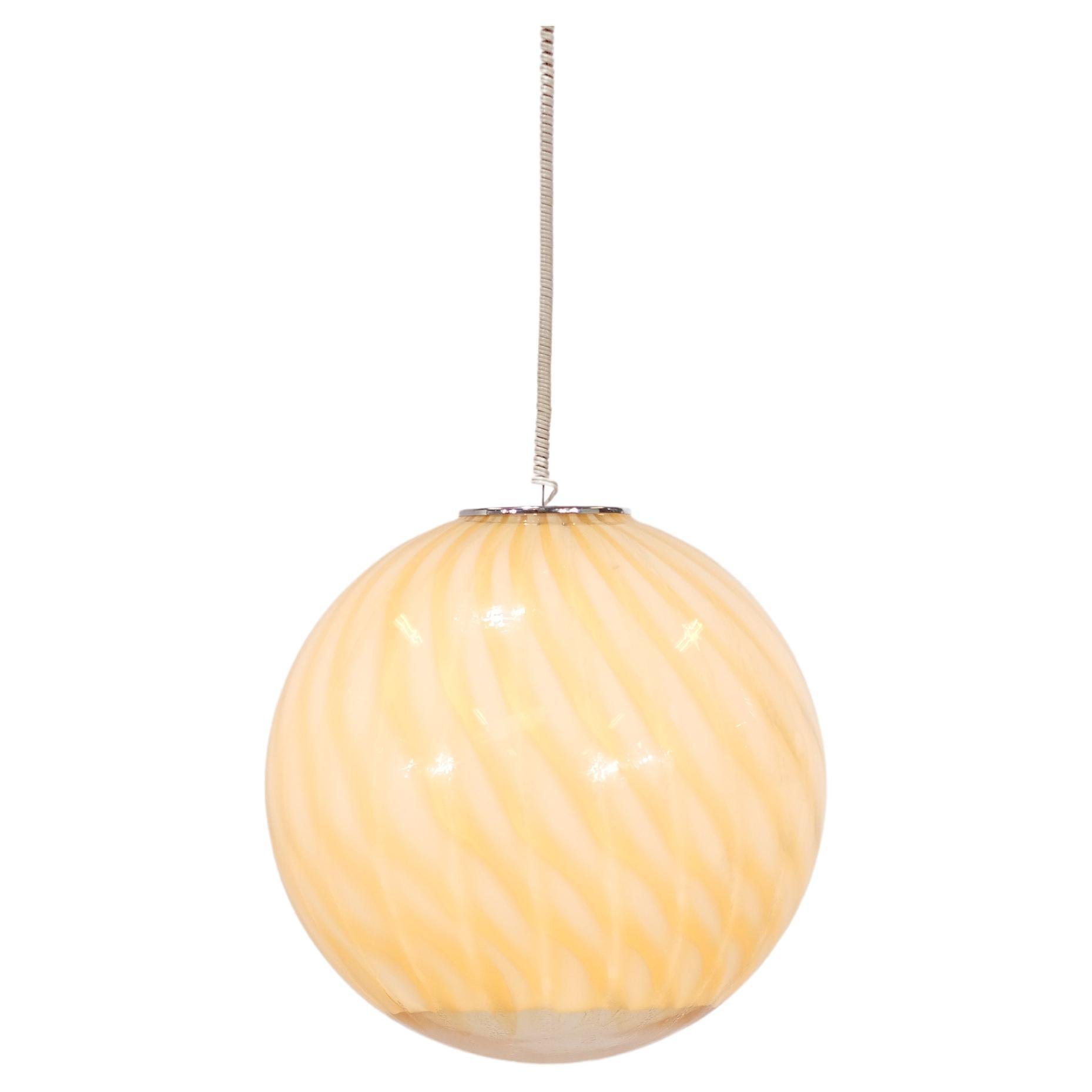 Murano Glas Pendelleuchte von Venini - 1960