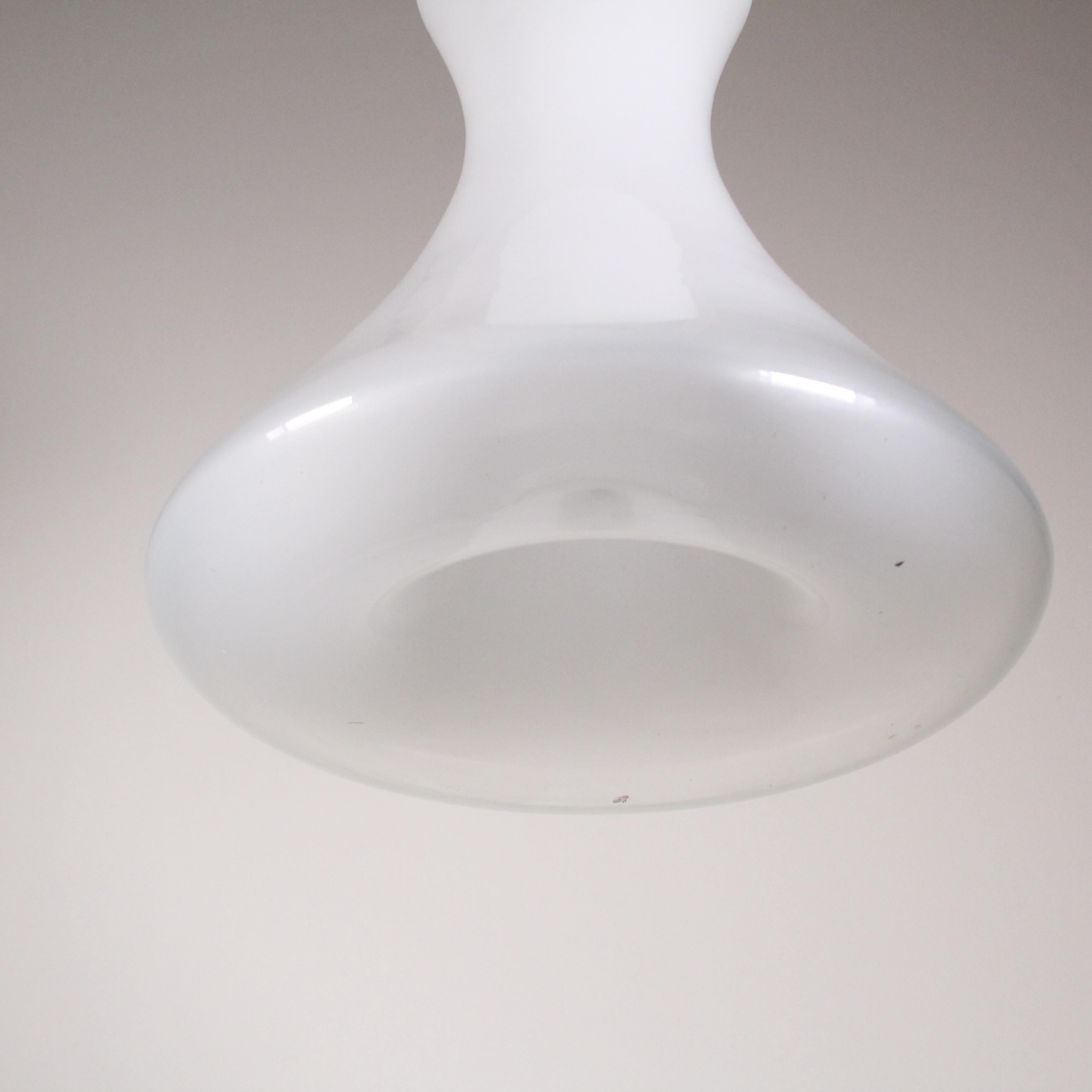 Acier Lampe suspendue en verre de Murano, Gino Vistosi, Vetreria Vistosi, années 1970 en vente