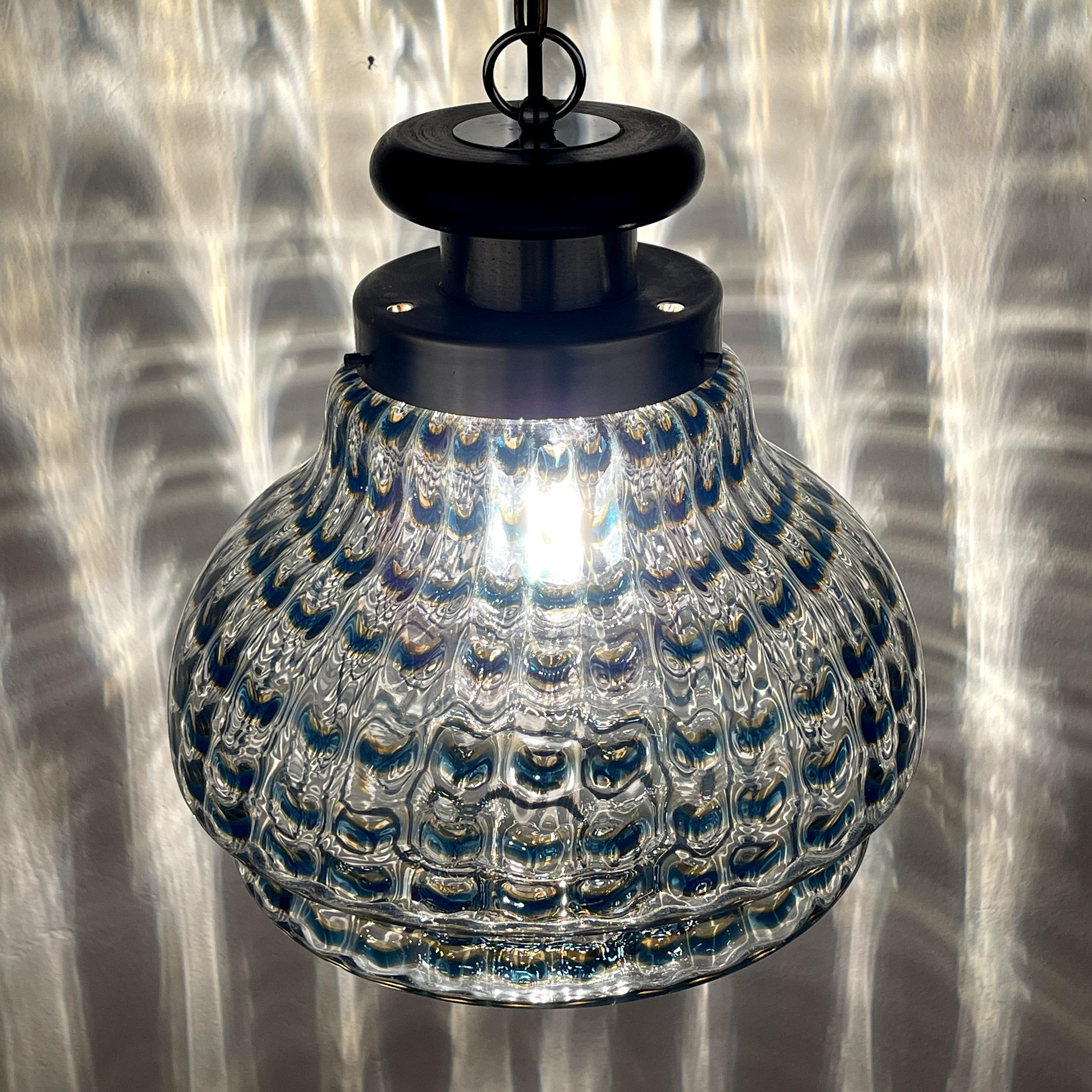 Murano Glass Pendant Lamp Italy 1960s For Sale 7