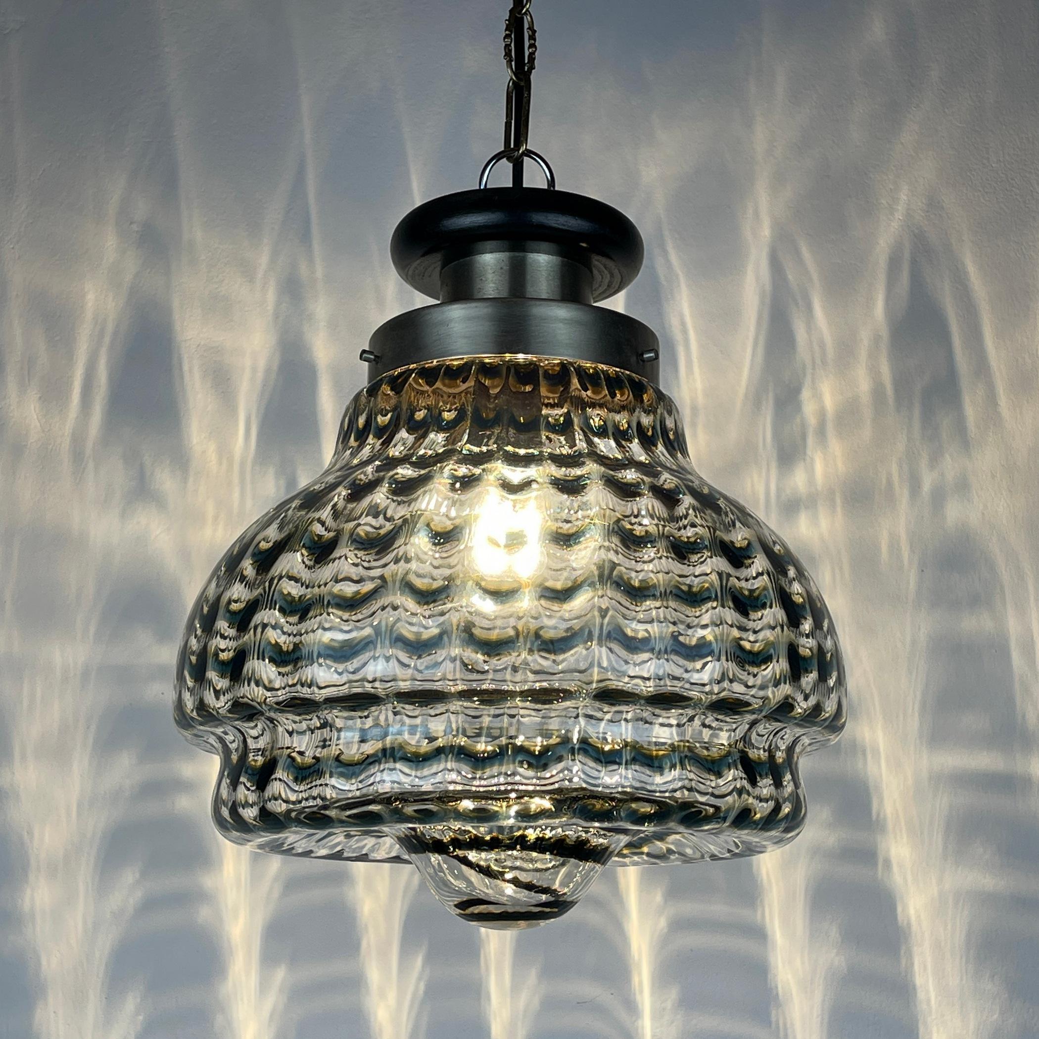Mid-Century Modern Murano Glass Pendant Lamp Italy 1960s For Sale