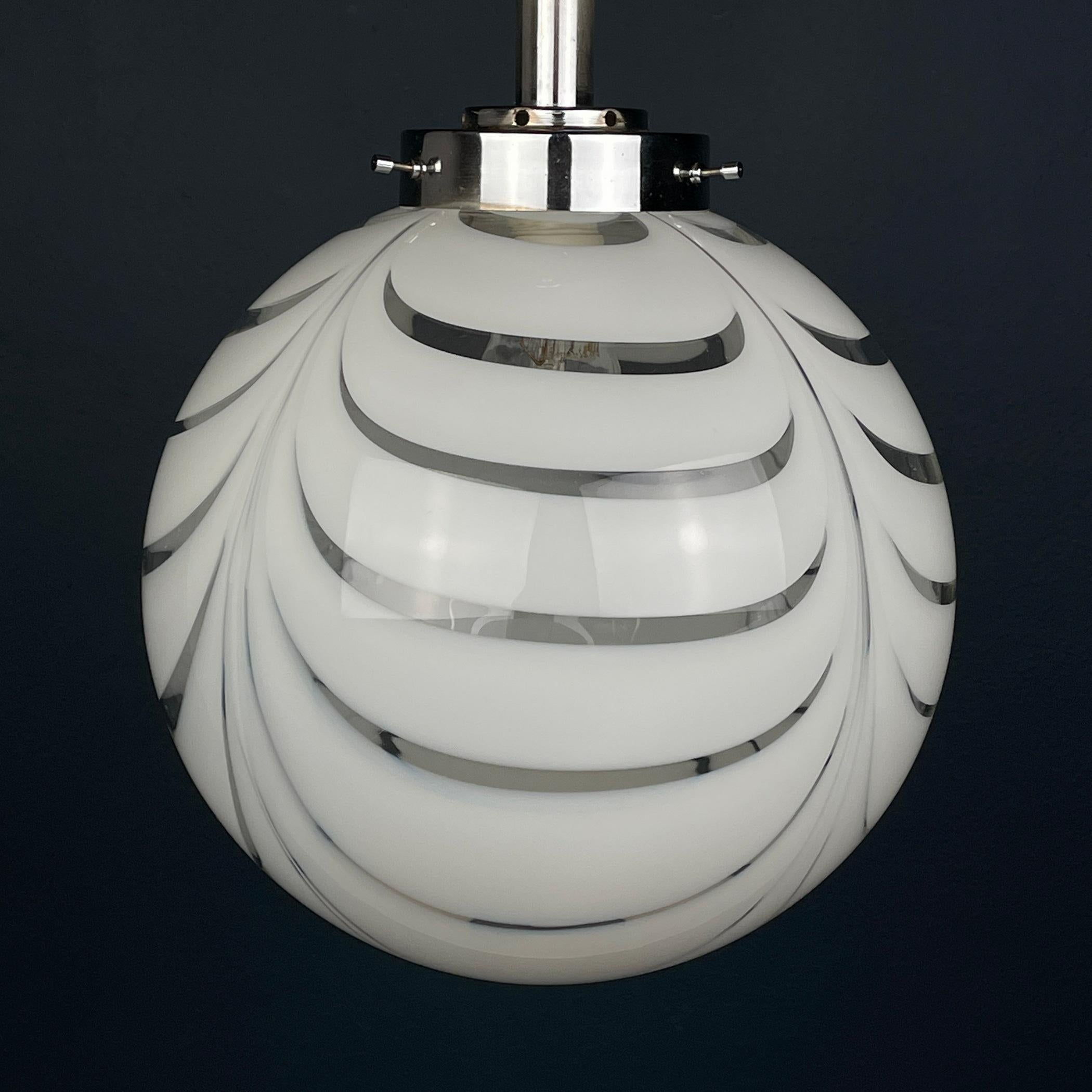 Murano glass pendant lamp Italy 1960s For Sale 2