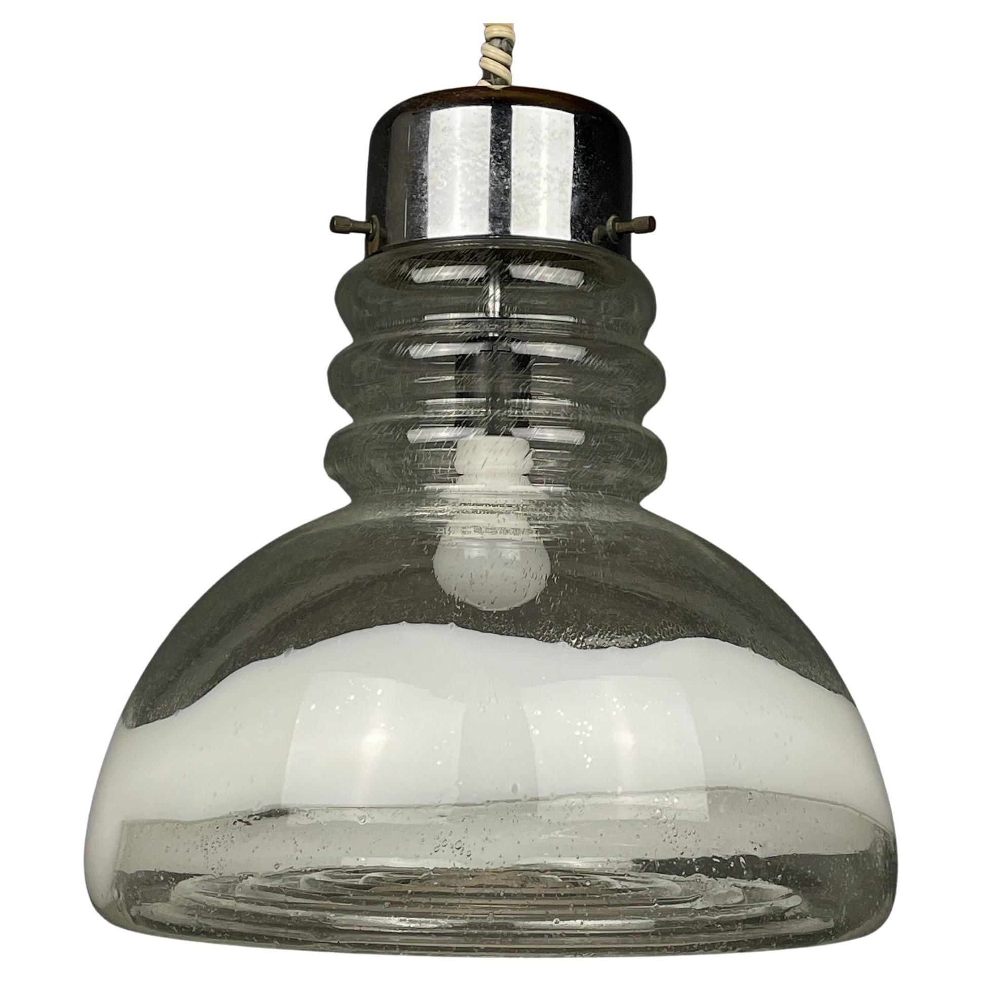 Lampe suspendue en verre de Murano Italie 1960 