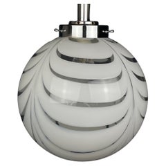 Lampe suspendue en verre de Murano Italie 1960