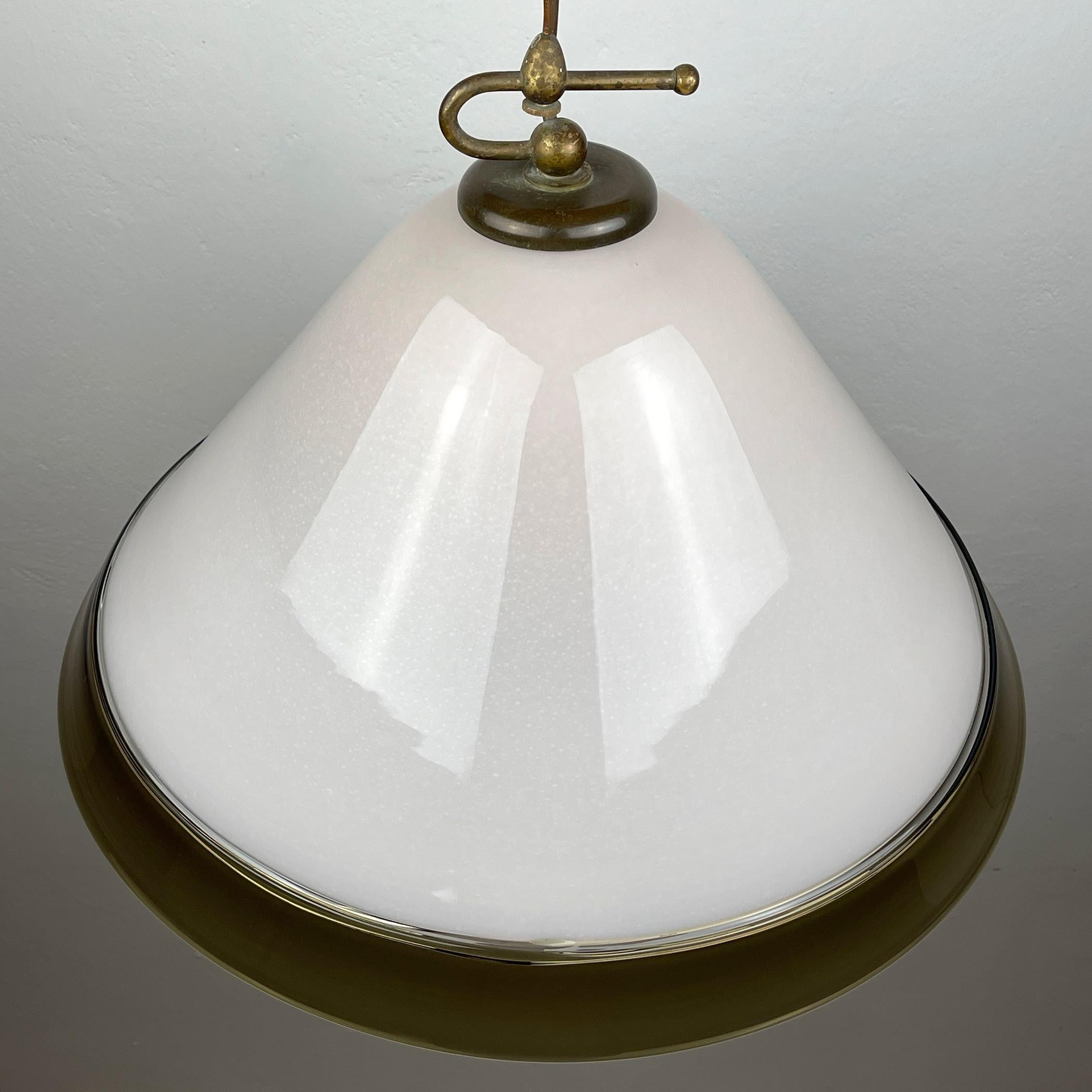 Lampe suspendue en verre de Murano Italie 1970 2