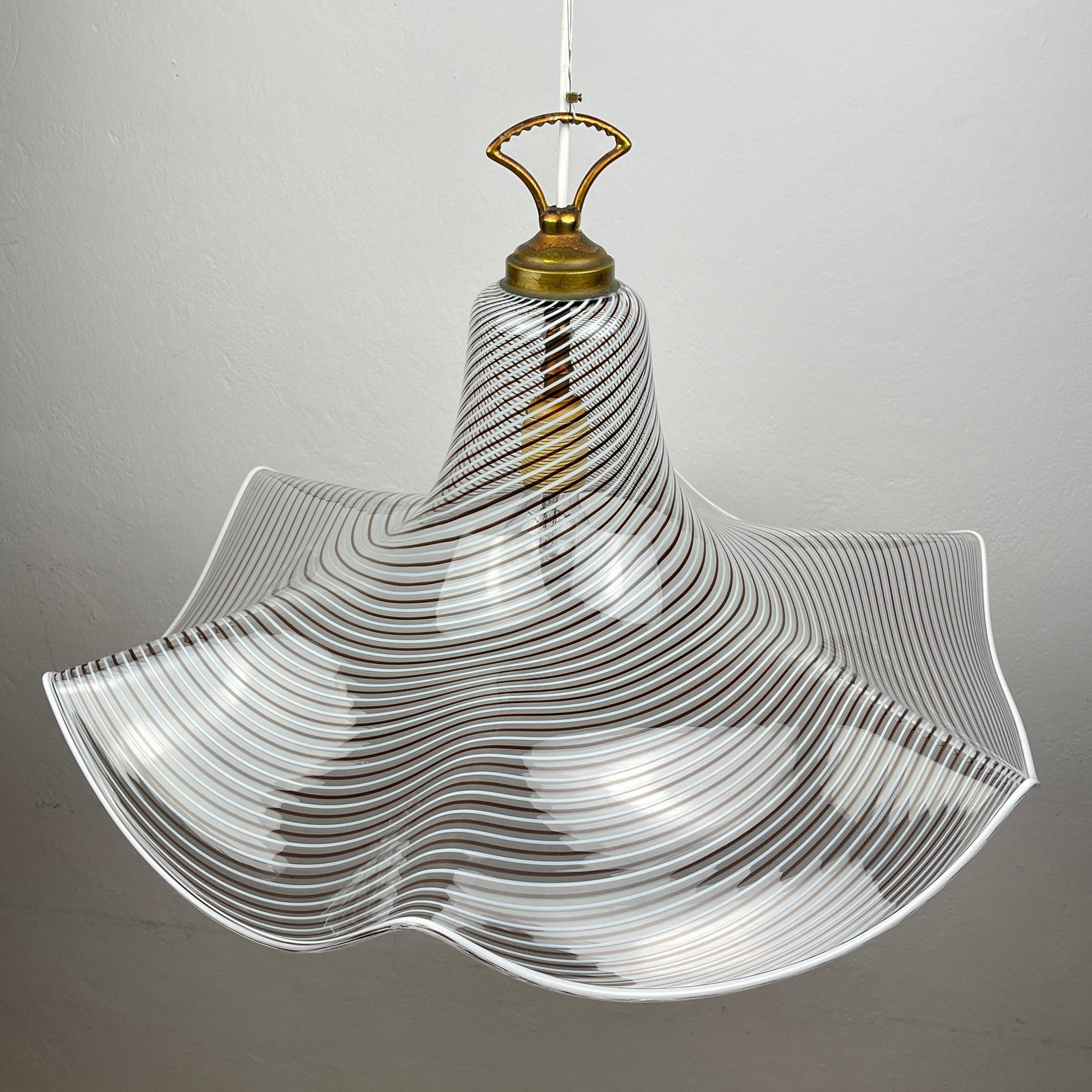 Murano Glass Murano glass pendant lamp Italy '70s For Sale