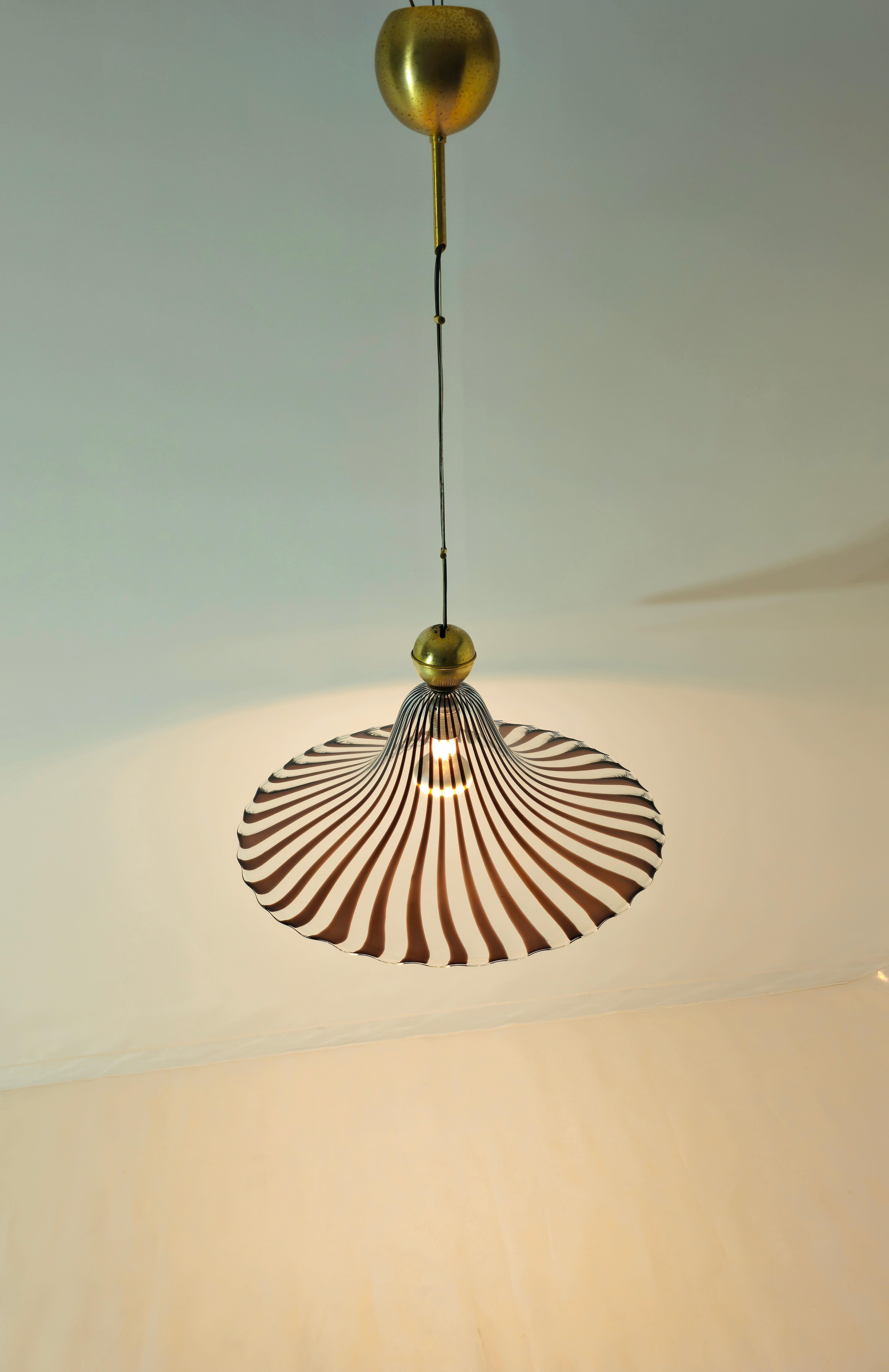 Murano Glass Pendant Lamp Lino Tagliapietra Mid-Century Modern Design Italy 70s 4