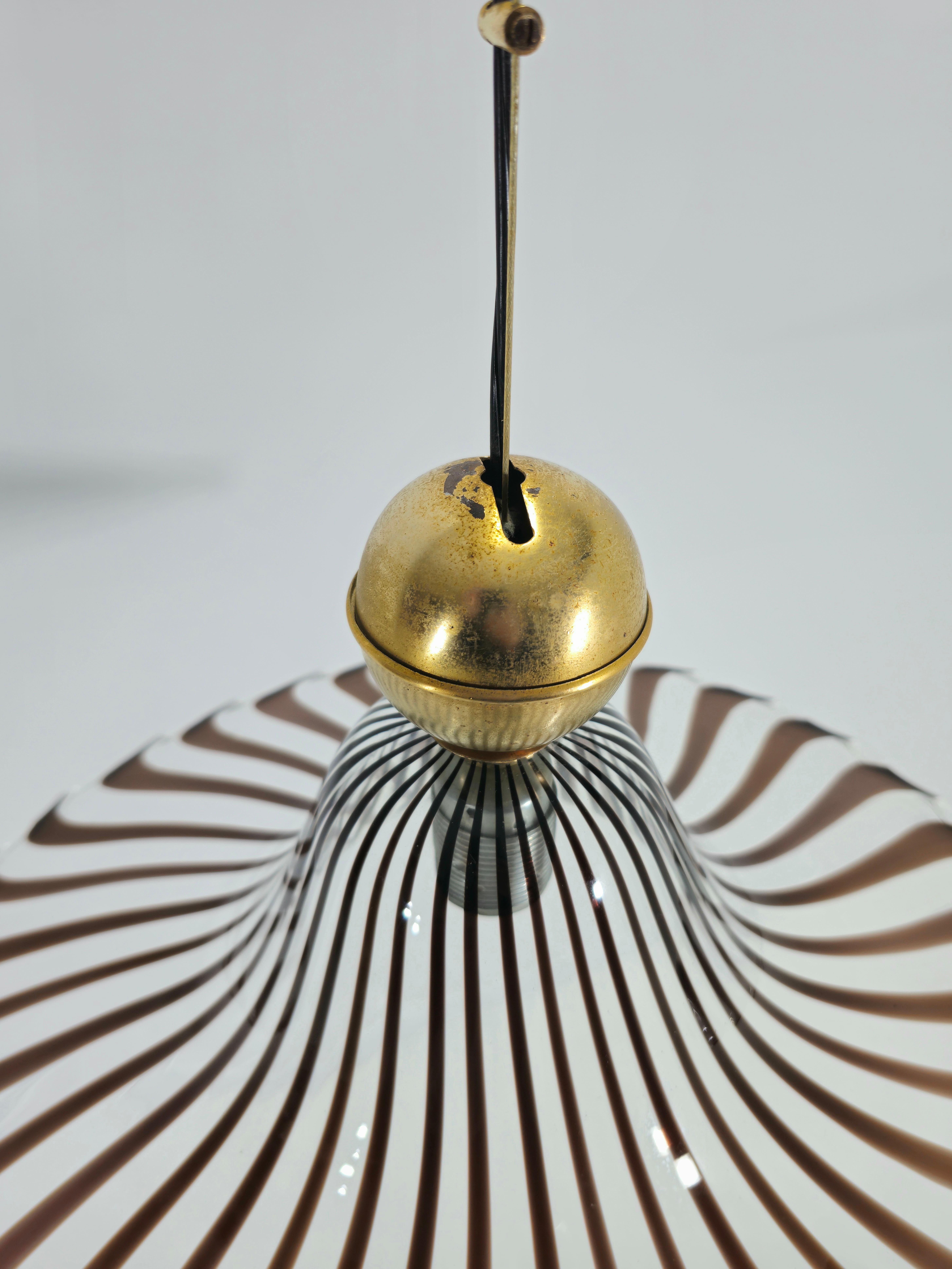 Murano Glass Pendant Lamp Lino Tagliapietra Mid-Century Modern Design Italy 70s 6