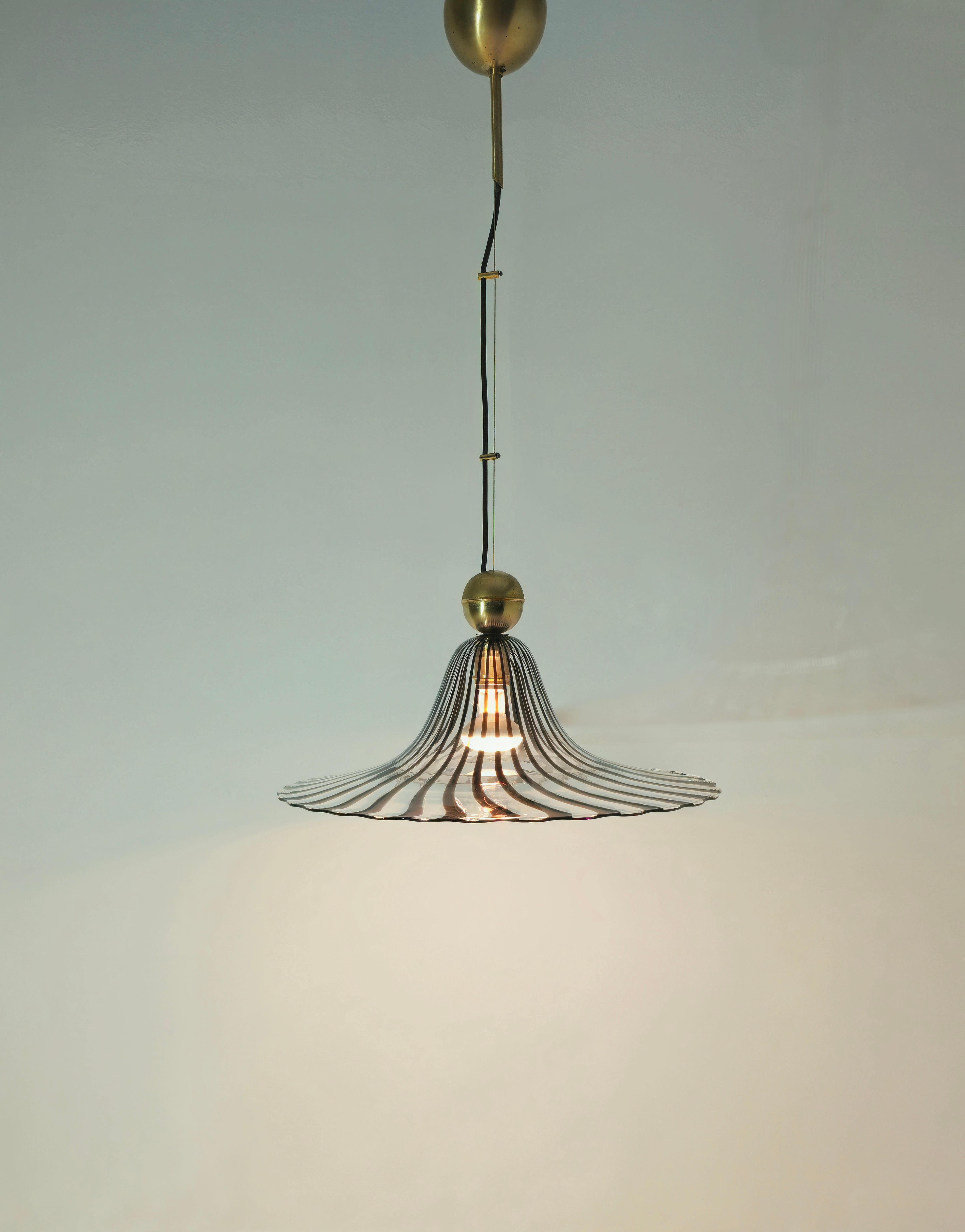 Murano Glass Pendant Lamp Lino Tagliapietra Mid-Century Modern Design Italy 70s 7